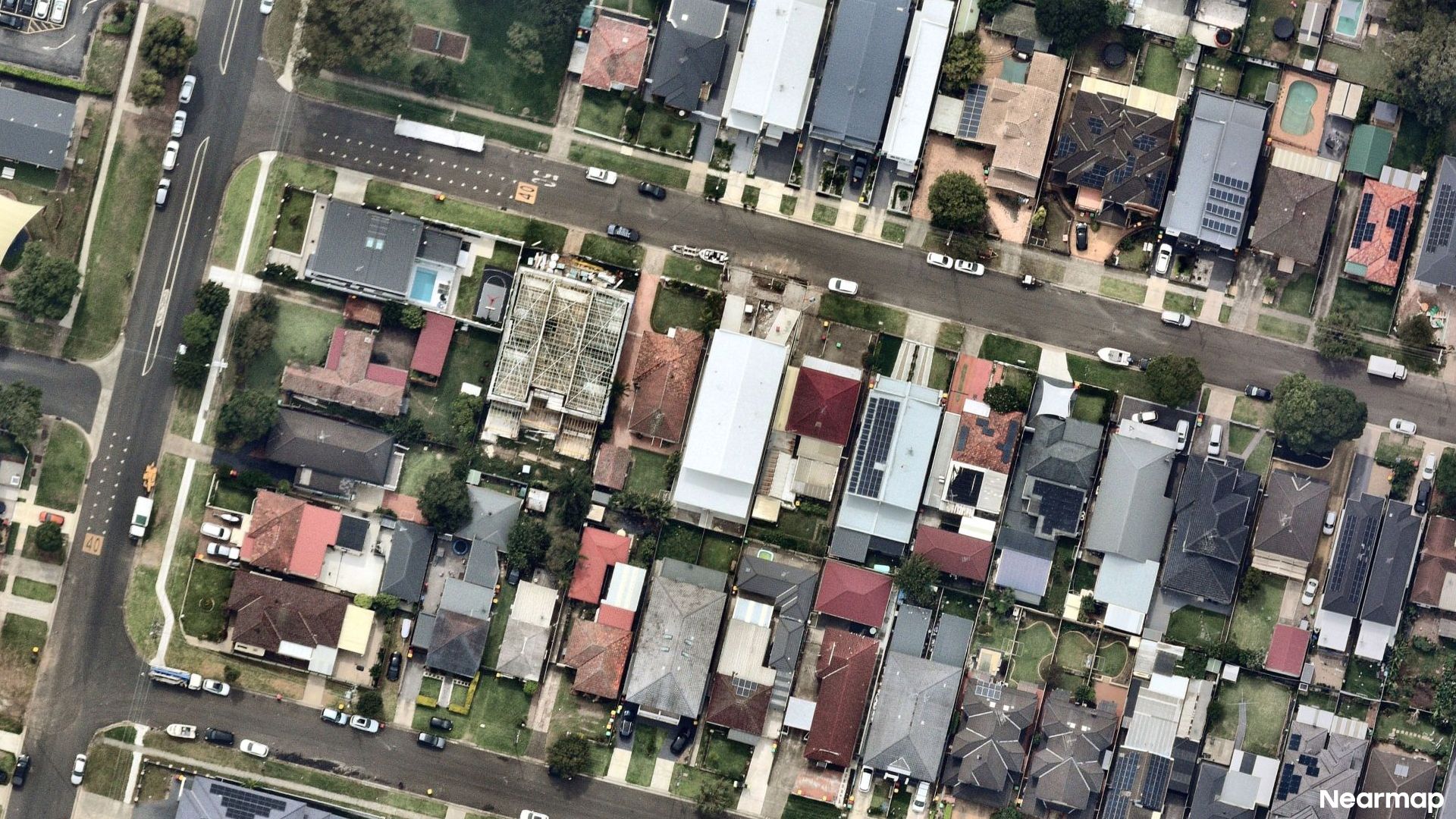Vertical aerial view