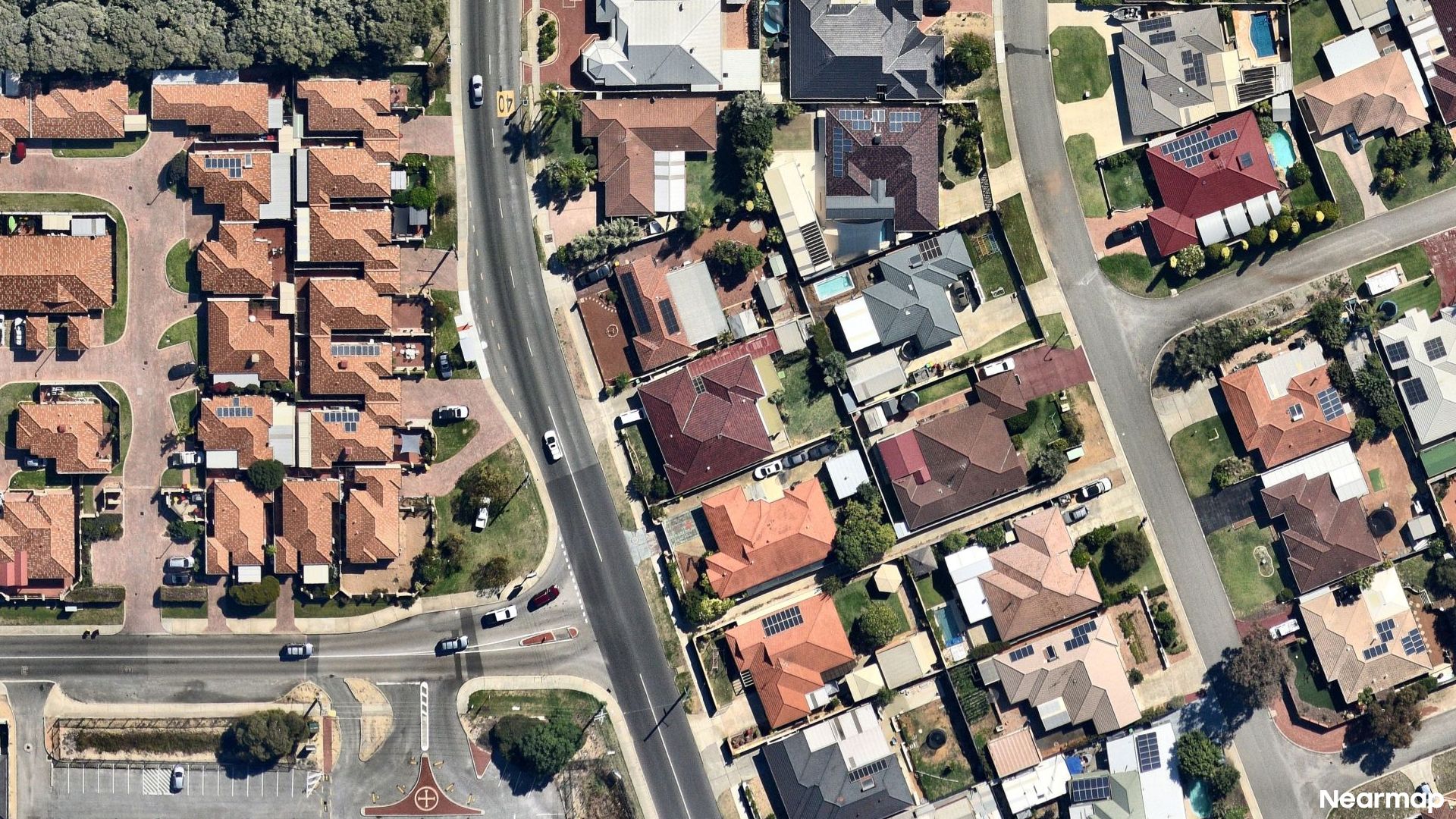 Vertical aerial view
