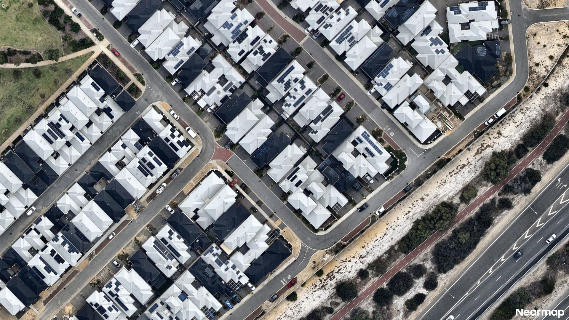 Vertical aerial view