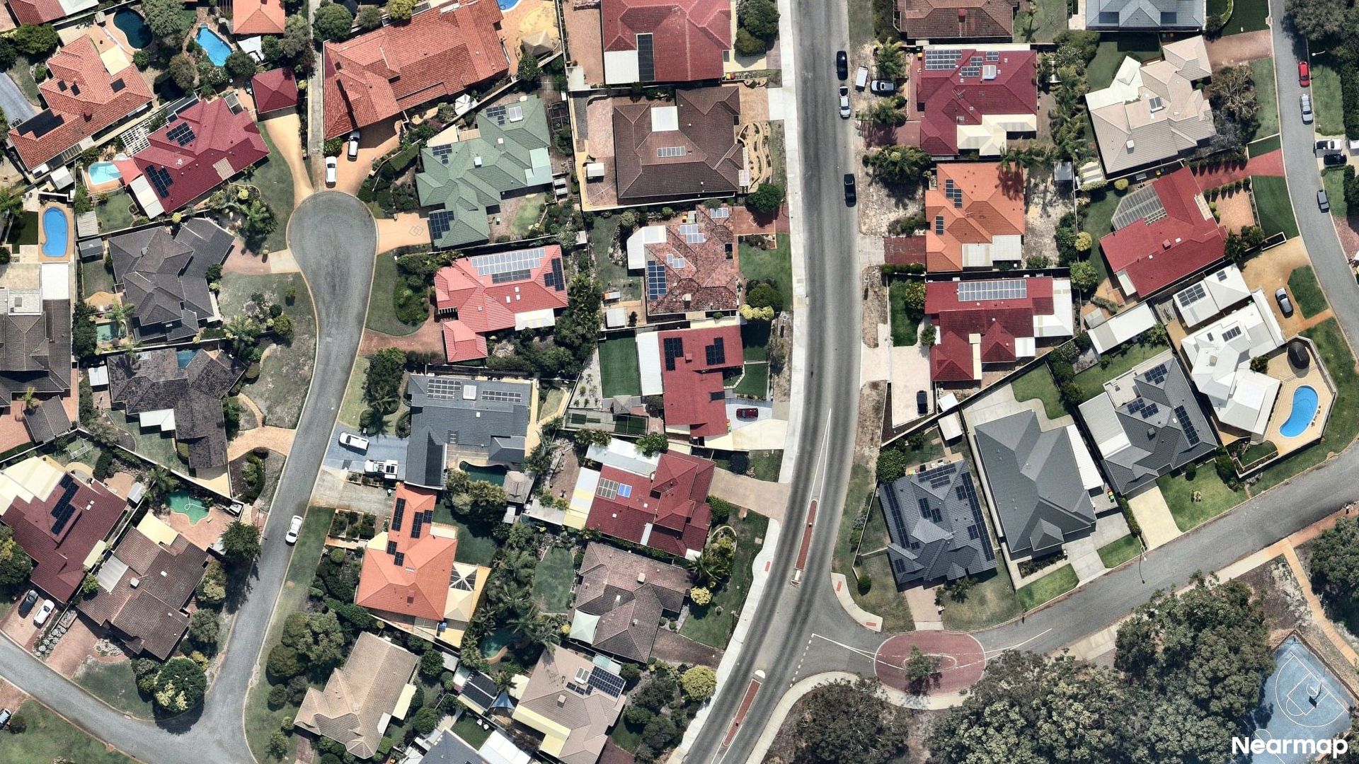 Vertical aerial view