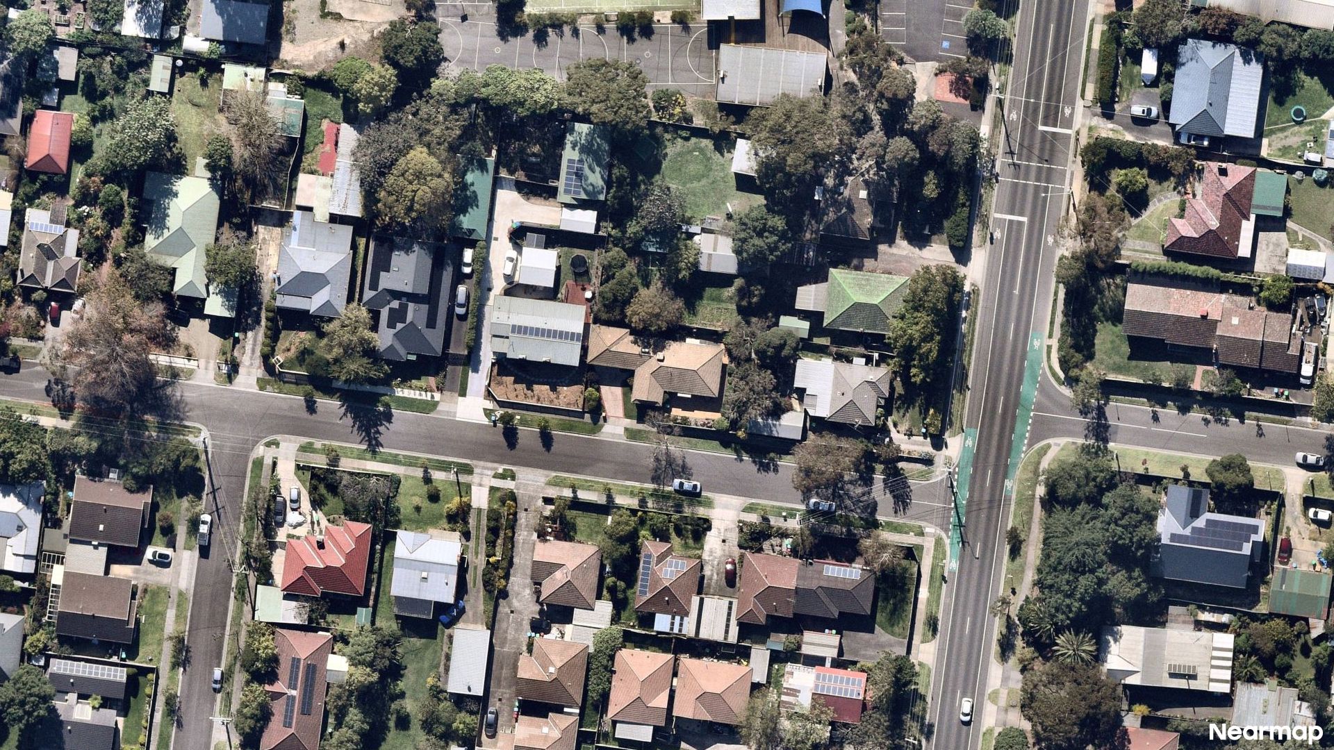 Vertical aerial view