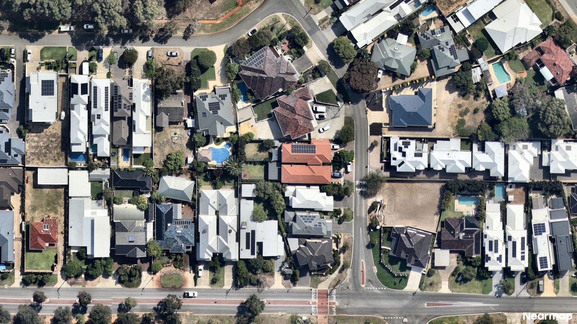 Vertical aerial view