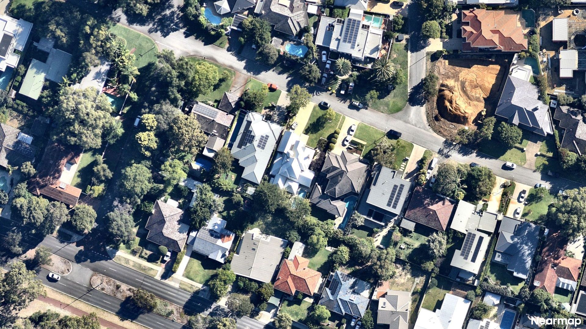 Vertical aerial view