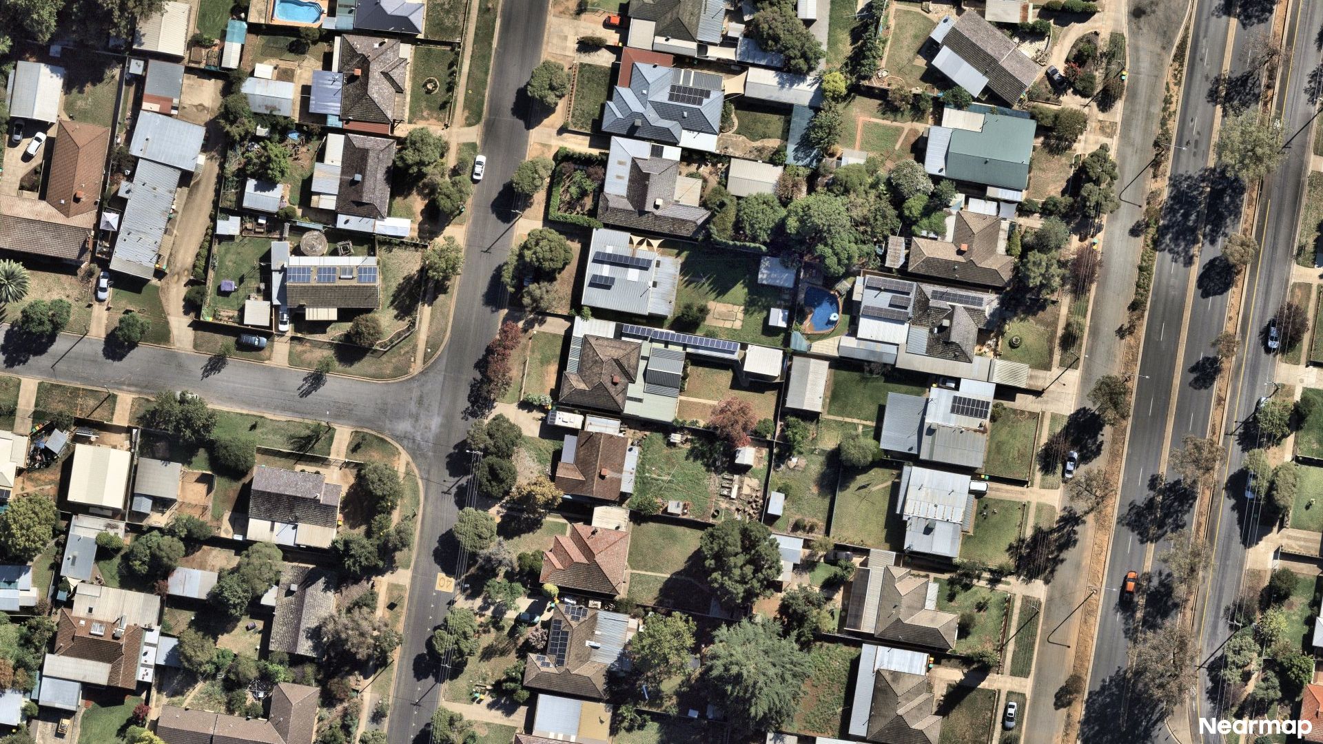 Vertical aerial view