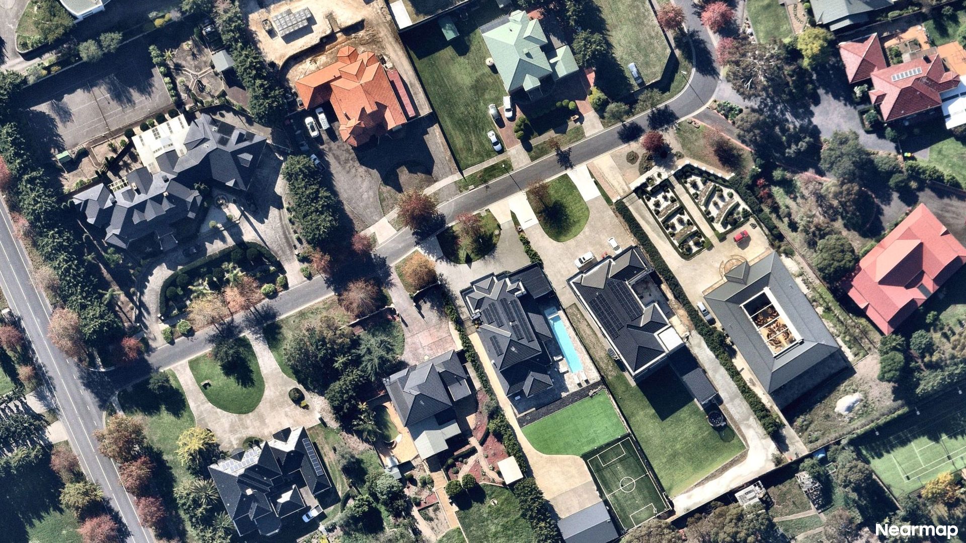 Vertical aerial view