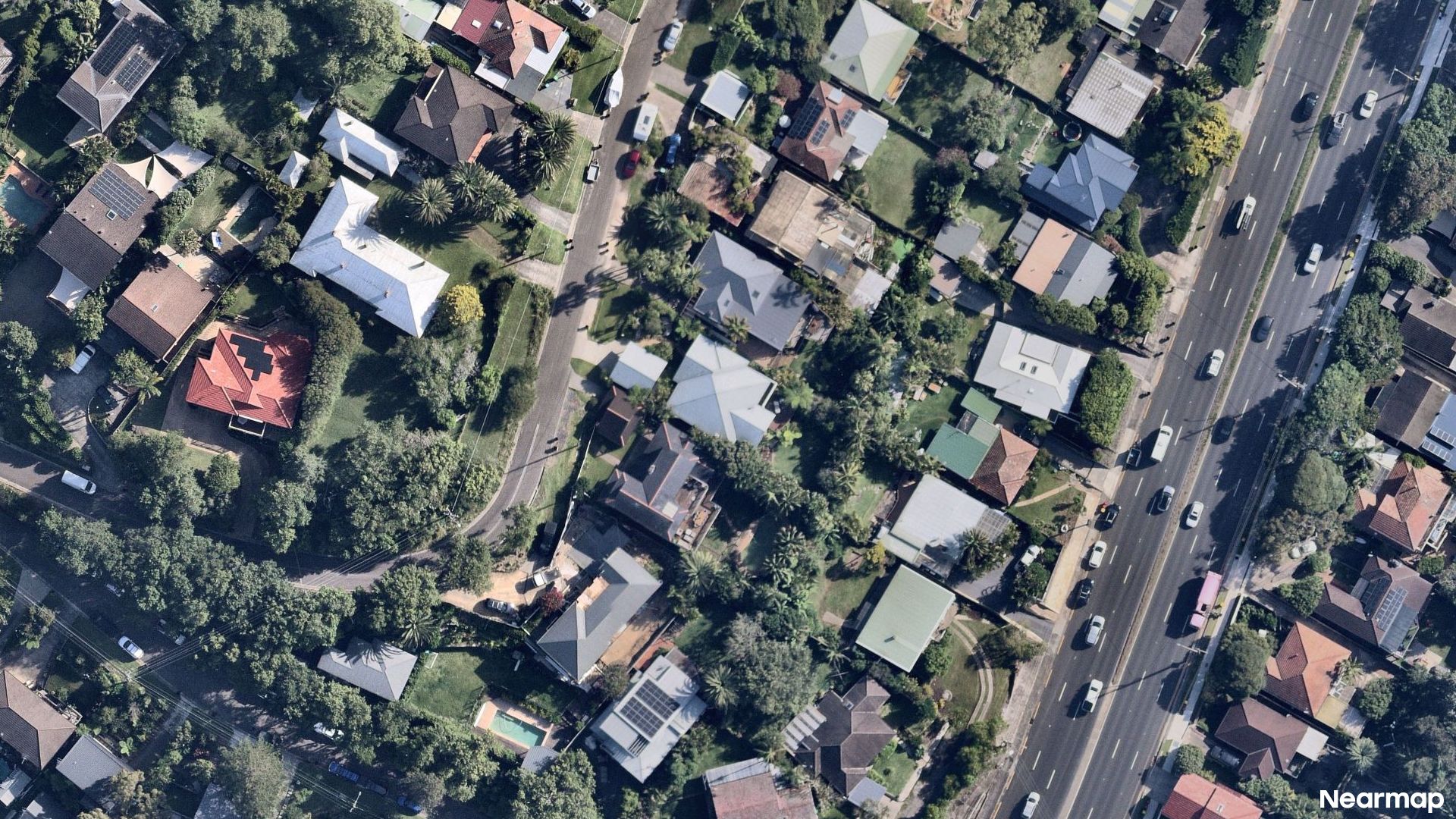 Vertical aerial view