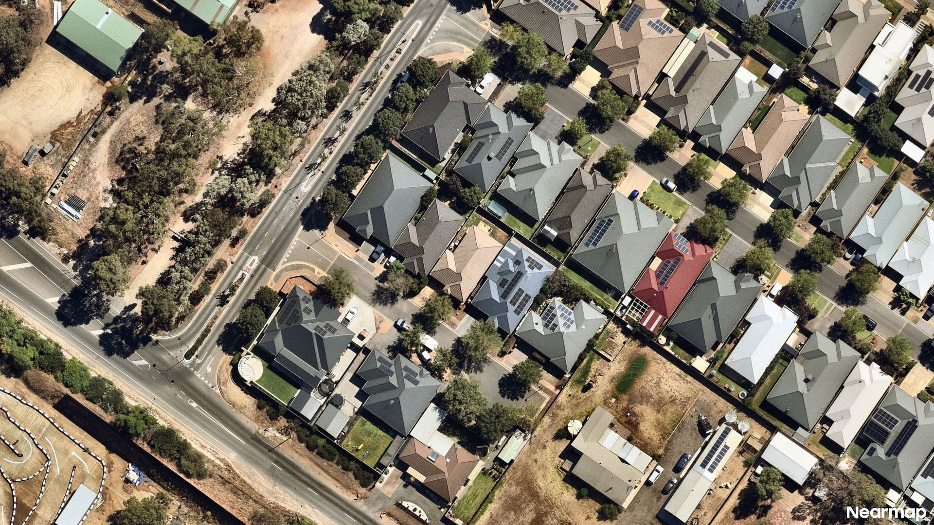 Vertical aerial view