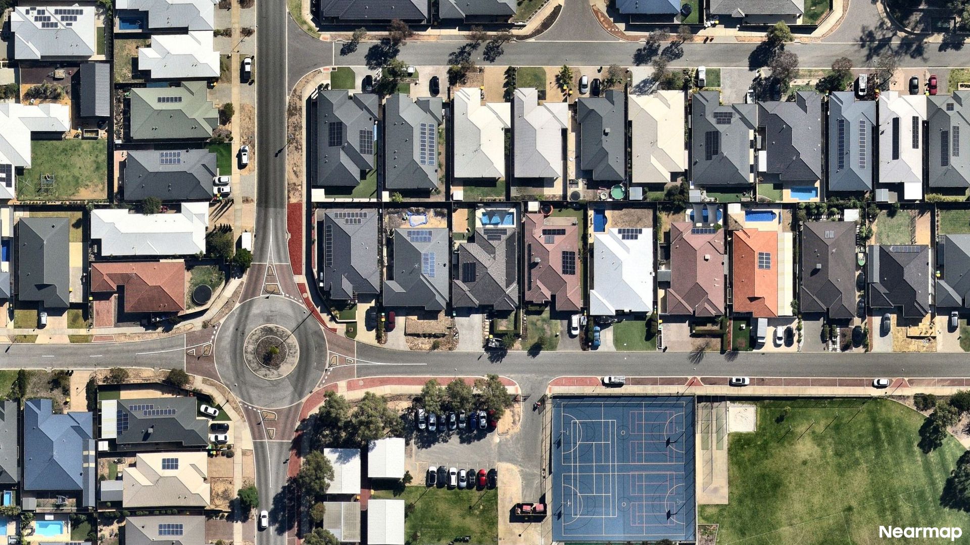 Vertical aerial view