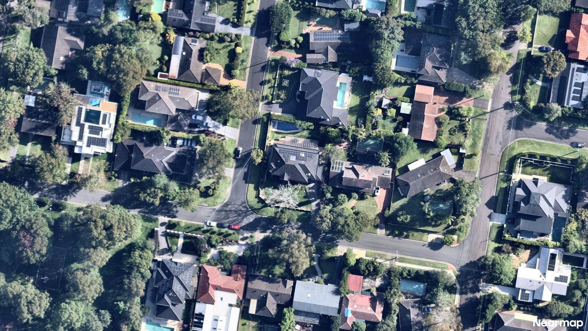 Vertical aerial view