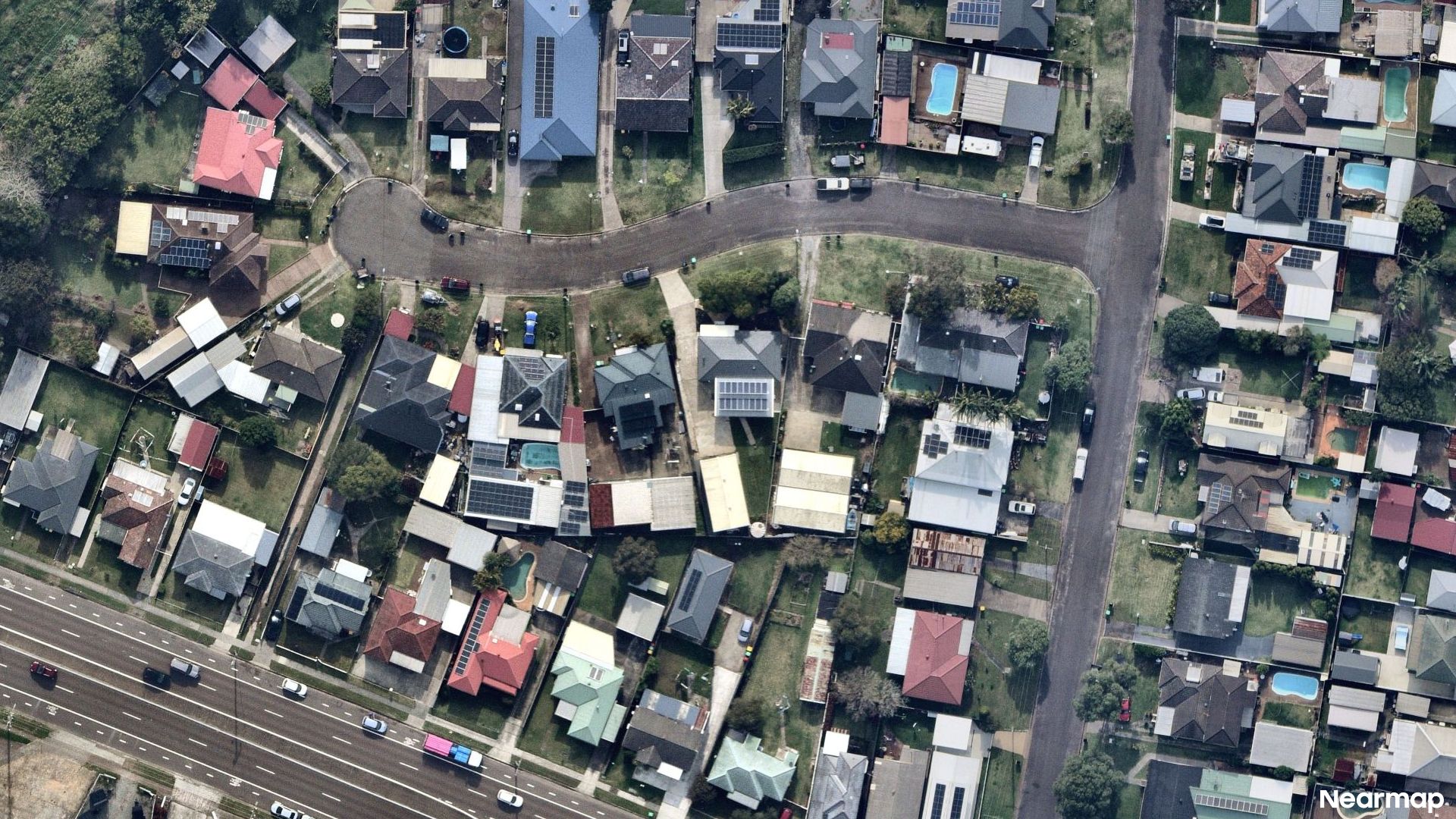Vertical aerial view