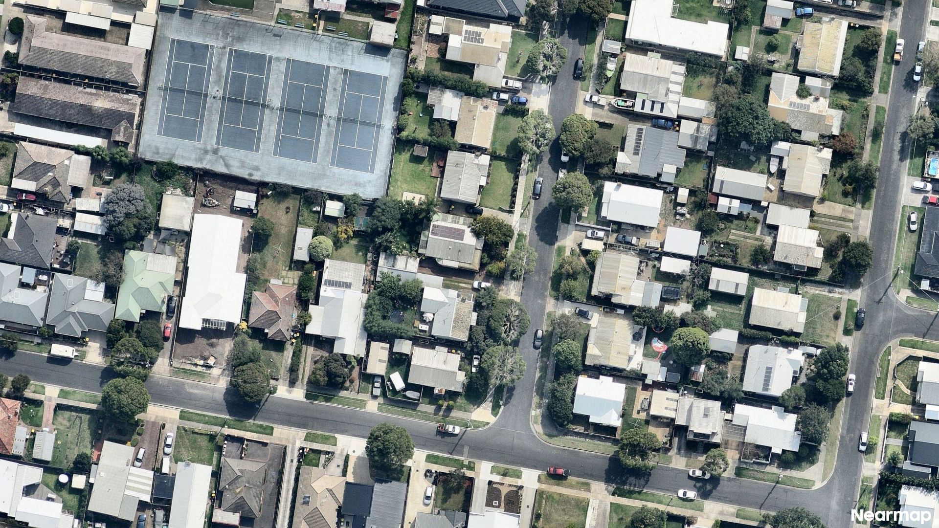 Vertical aerial view
