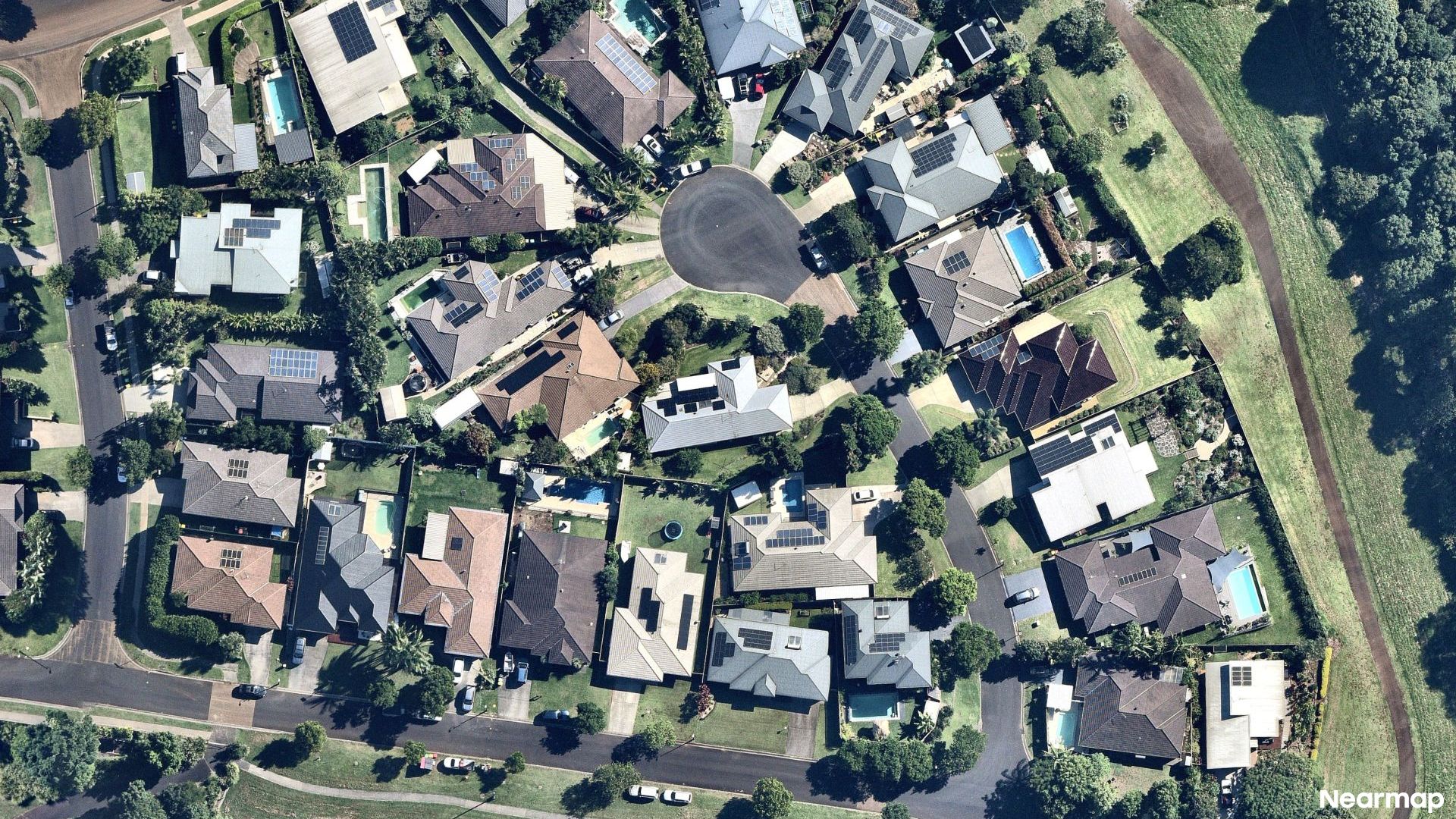 Vertical aerial view