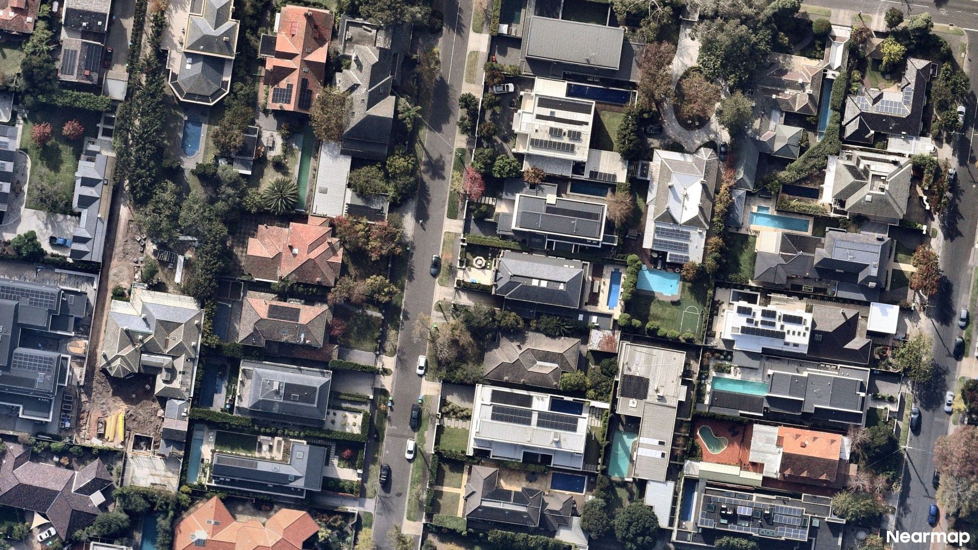 Vertical aerial view