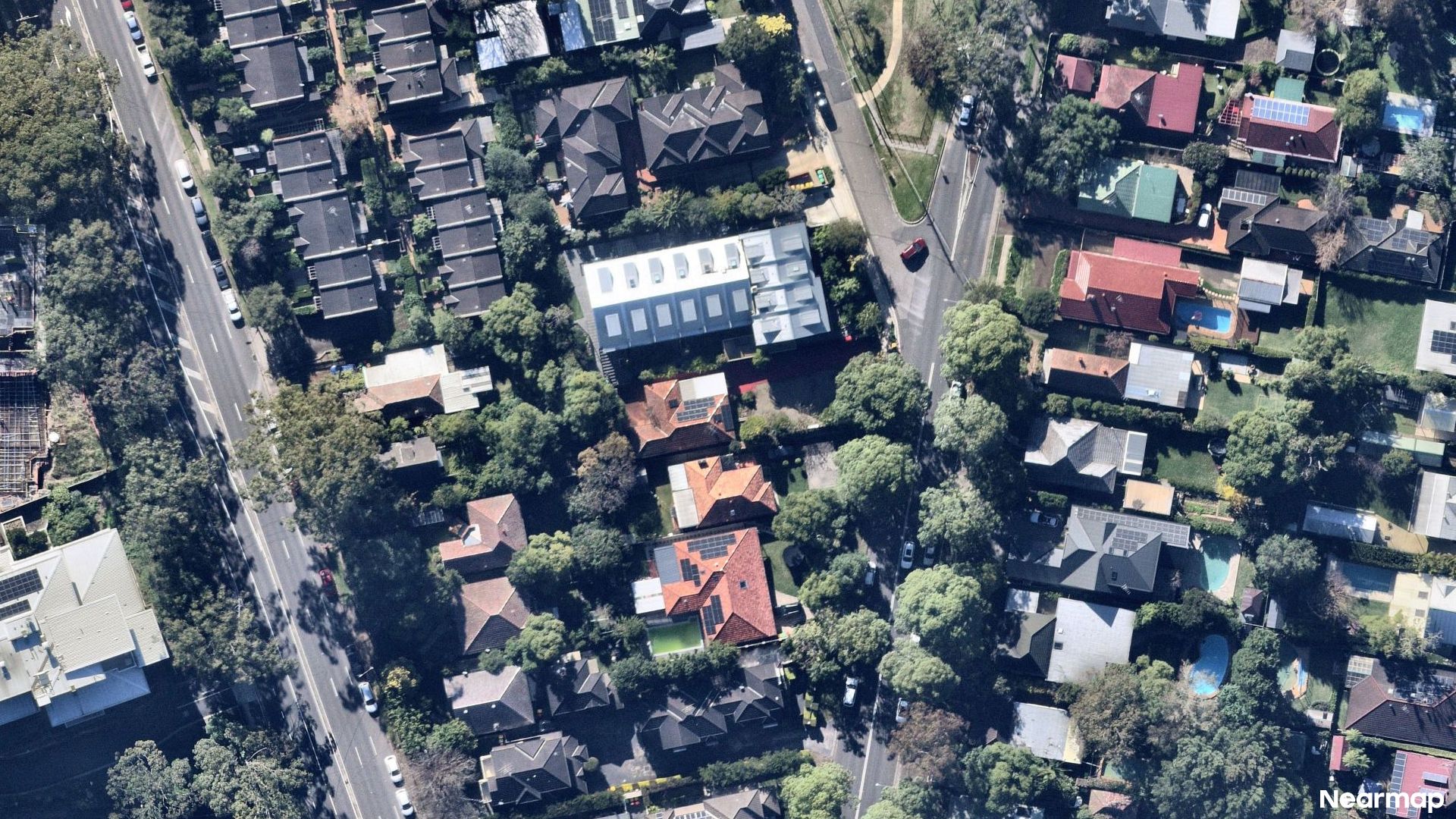 Vertical aerial view
