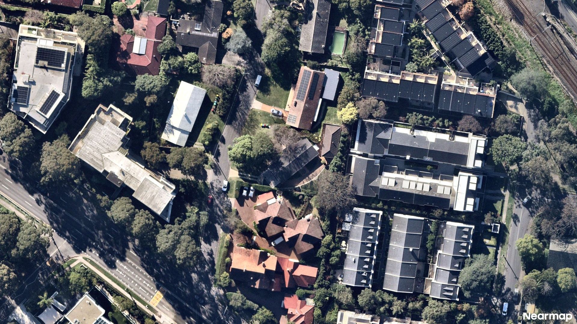 Vertical aerial view