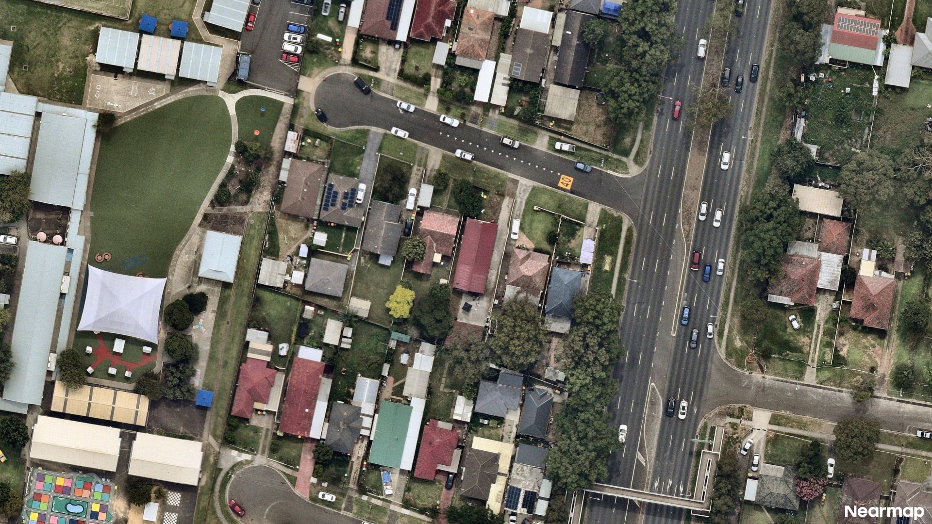 Vertical aerial view