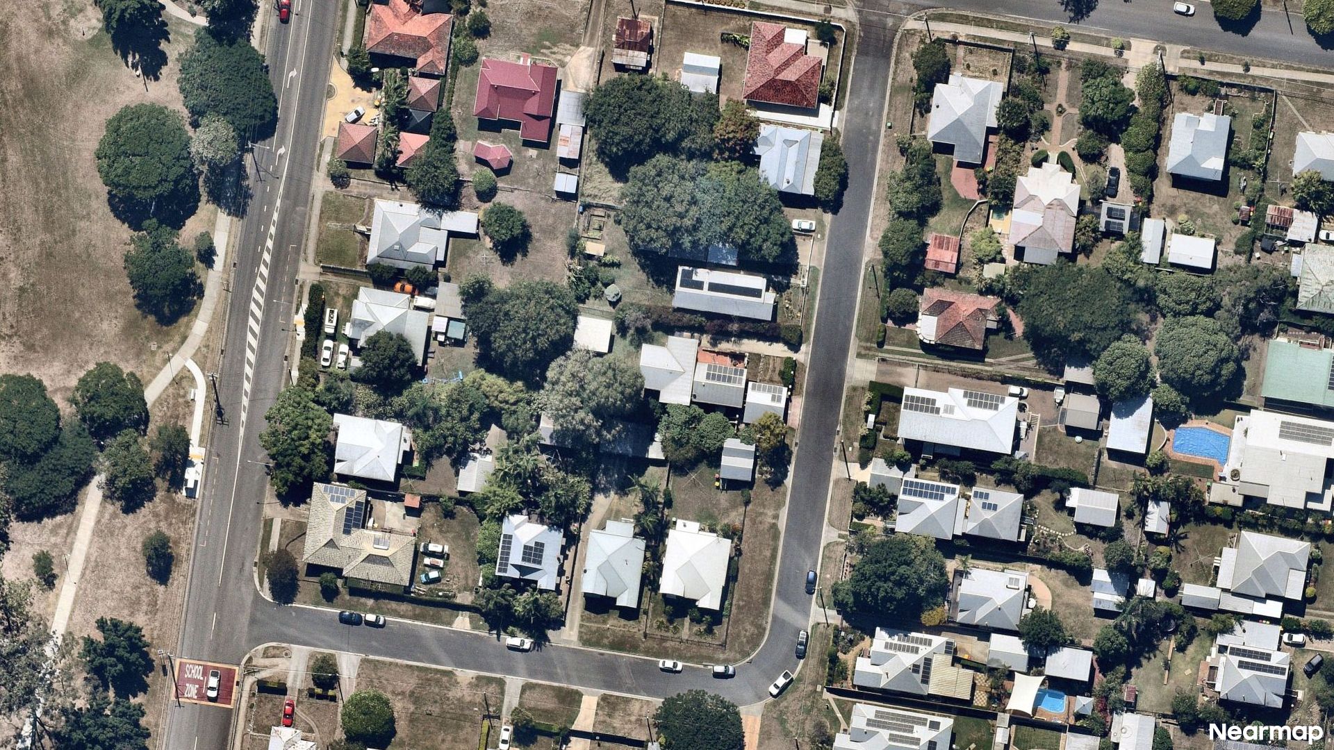 Vertical aerial view