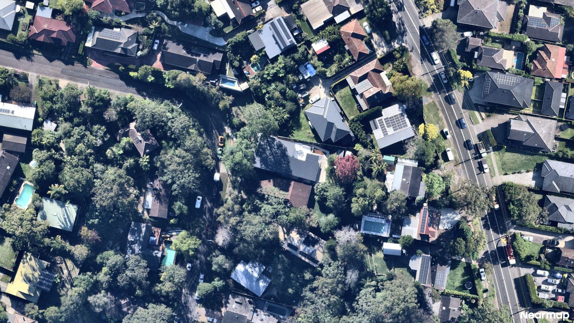 Vertical aerial view