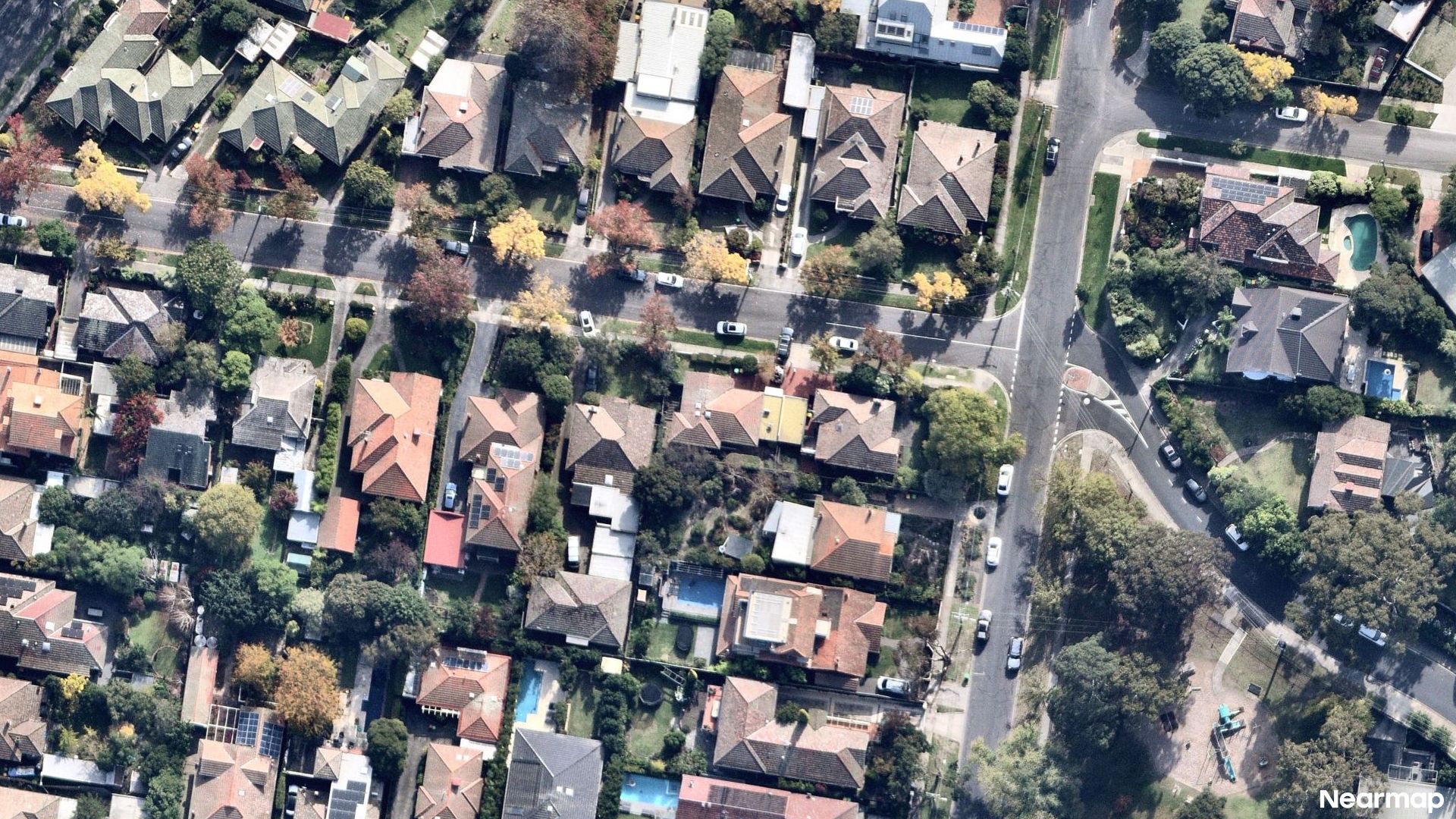 Vertical aerial view
