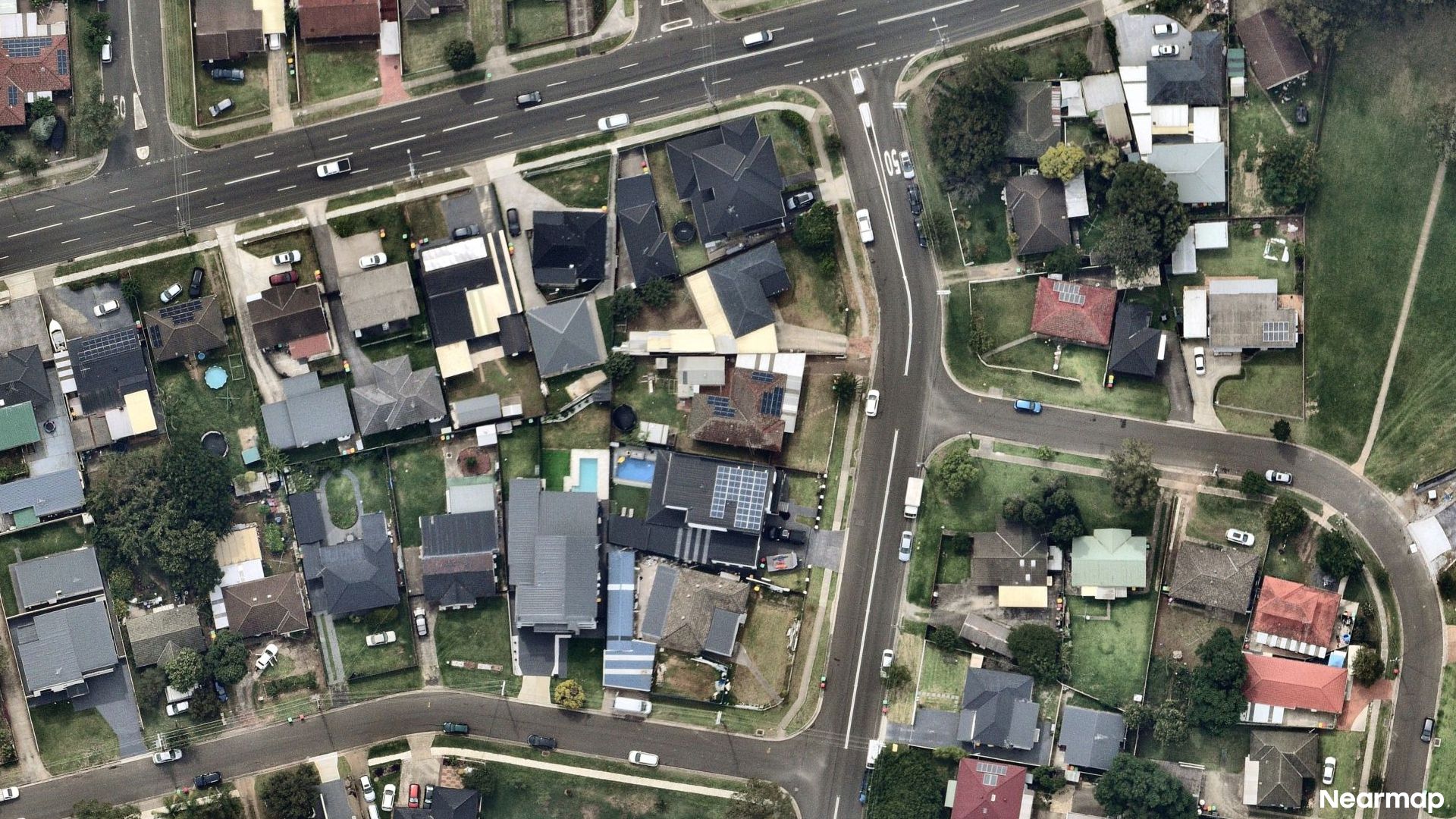 Vertical aerial view