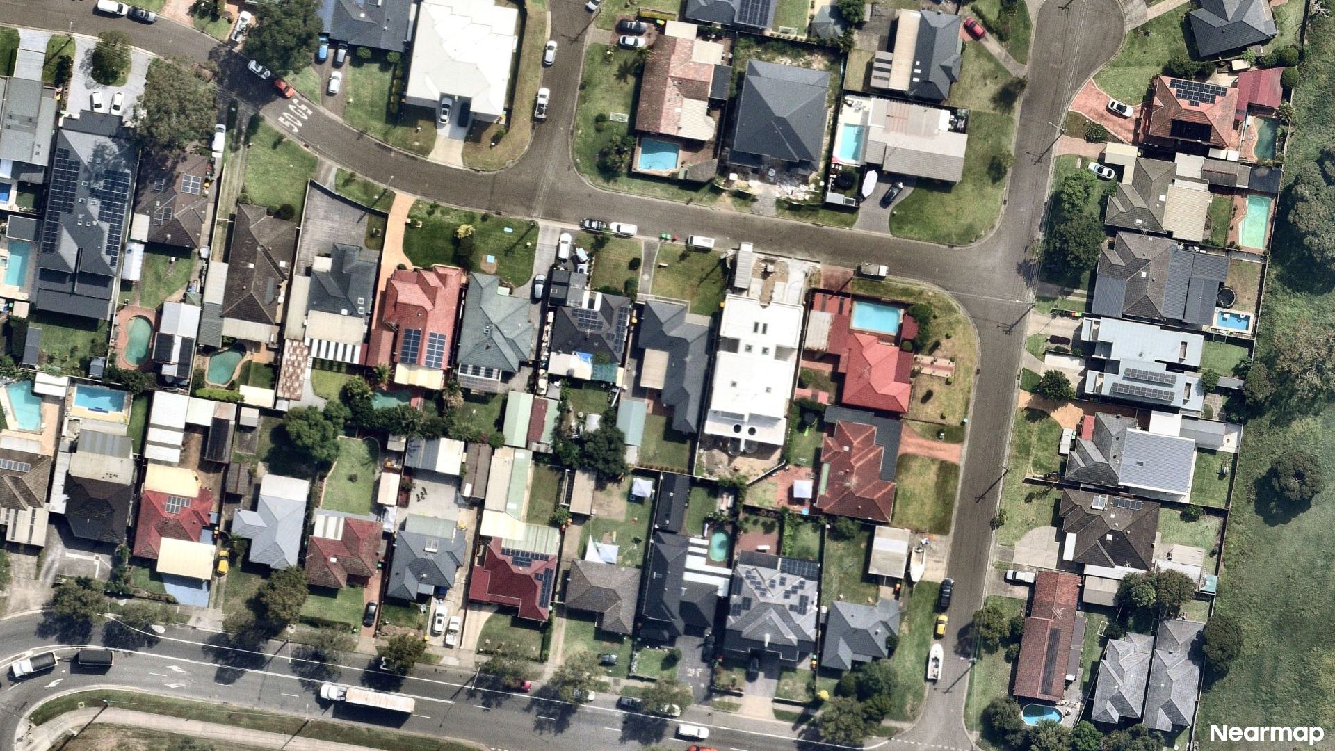 Vertical aerial view