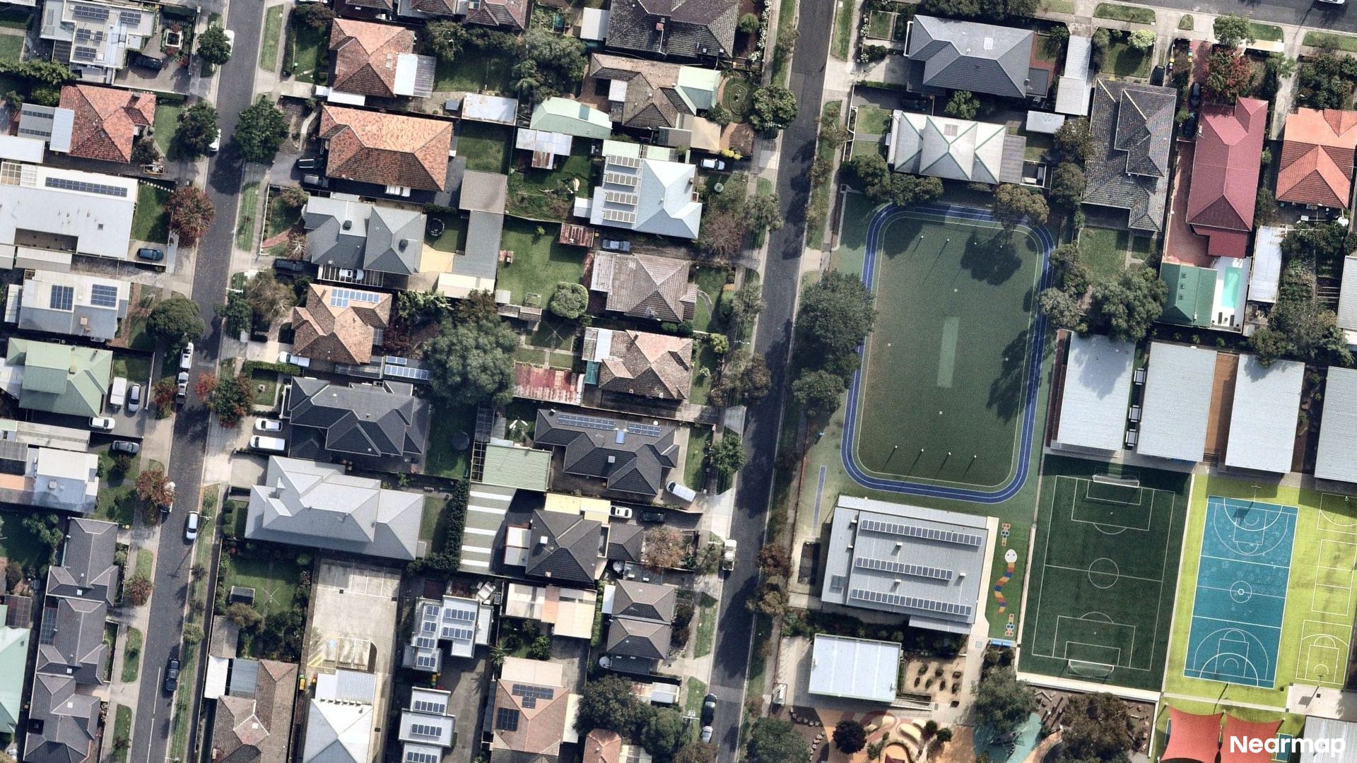 Vertical aerial view