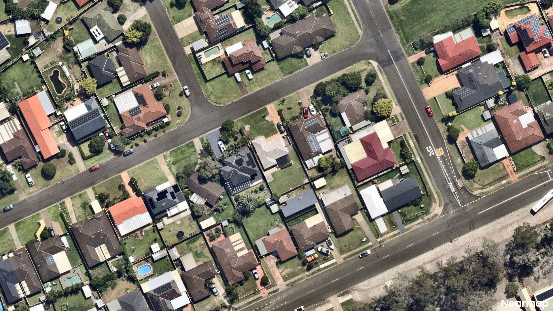 Vertical aerial view