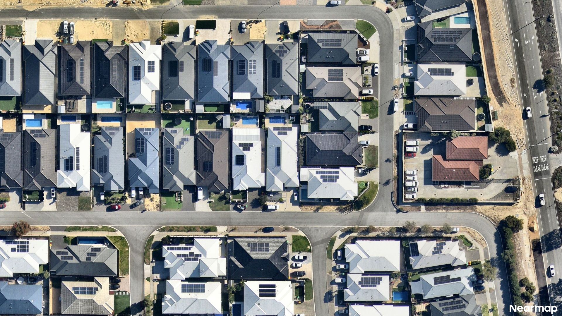 Vertical aerial view