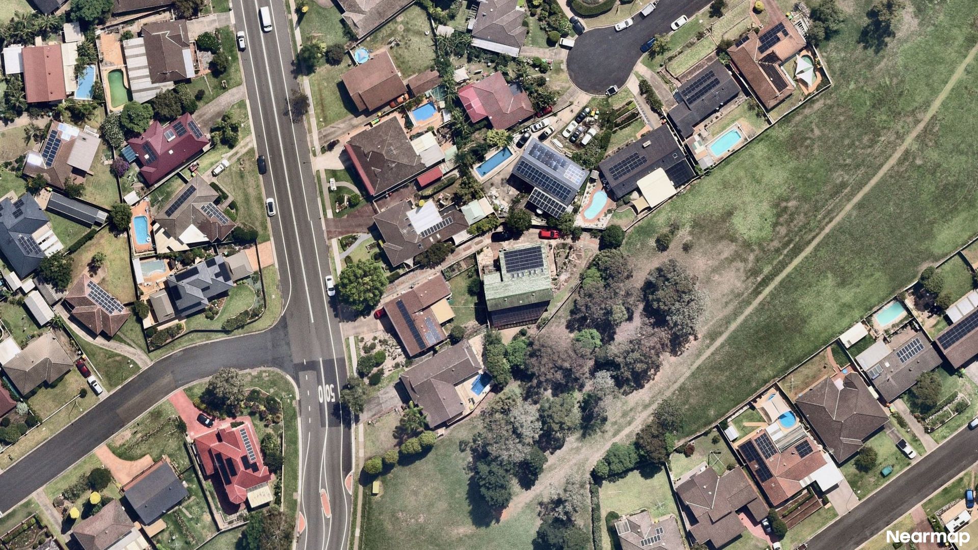 Vertical aerial view
