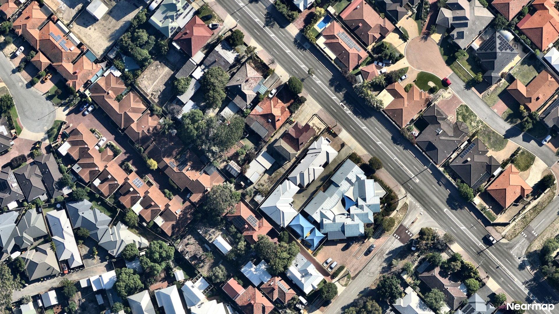 Vertical aerial view