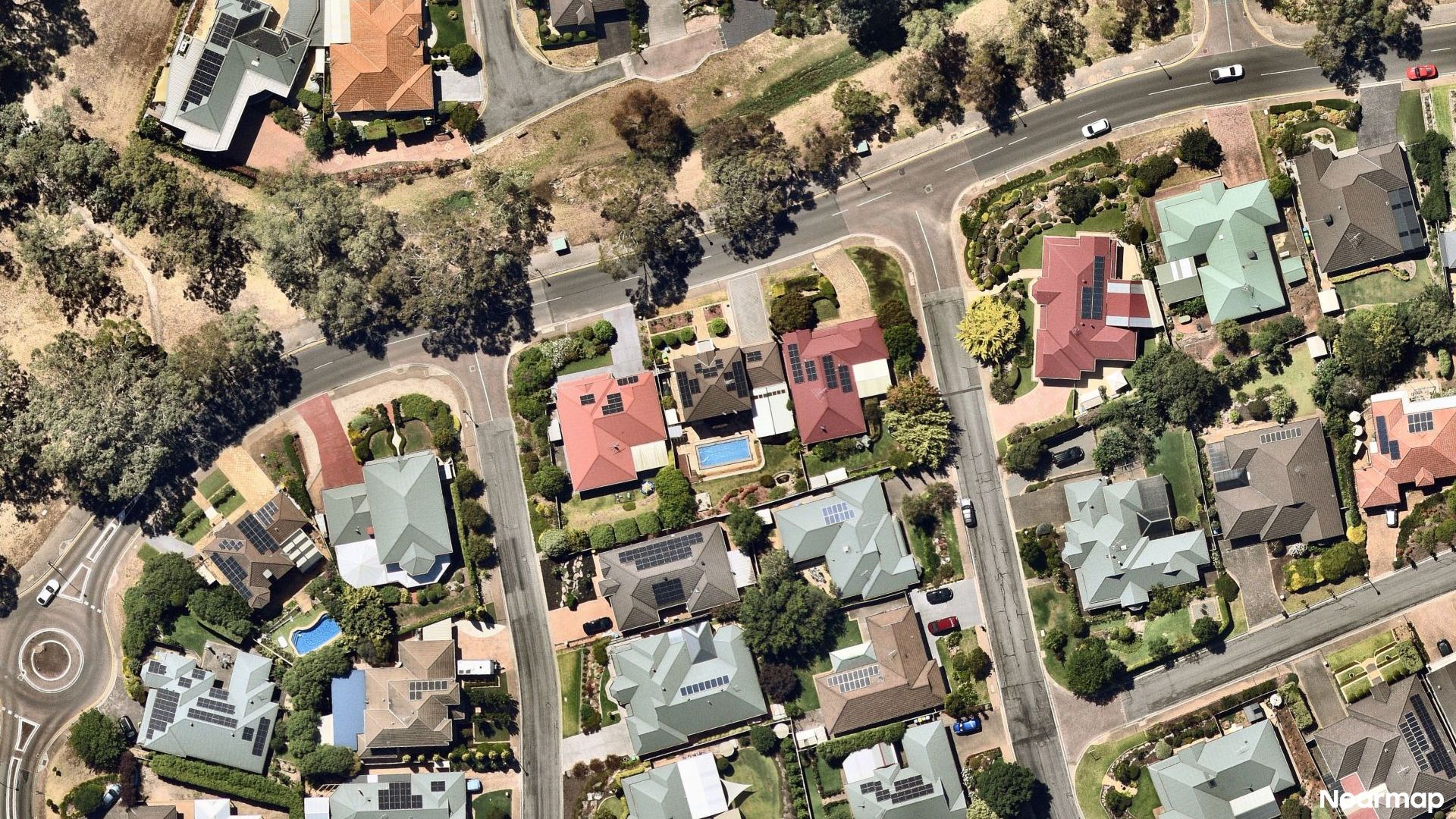Vertical aerial view