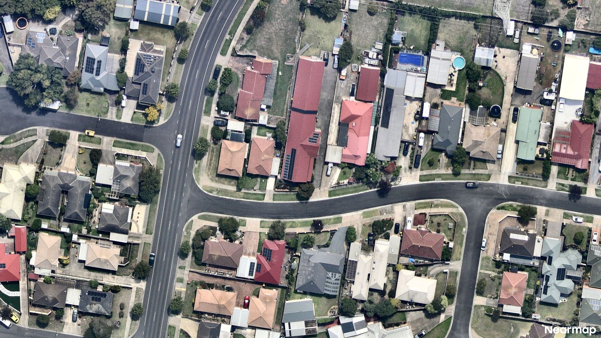 Vertical aerial view