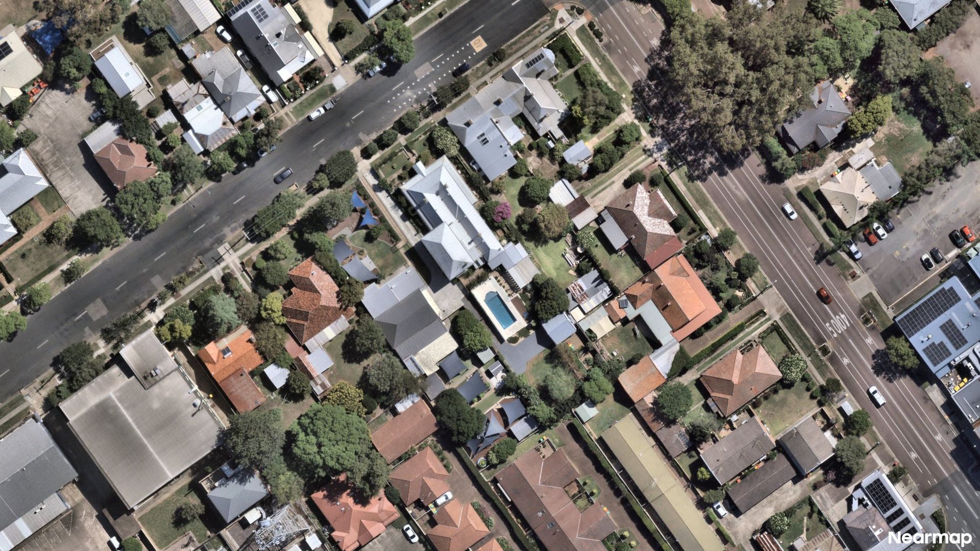 Vertical aerial view
