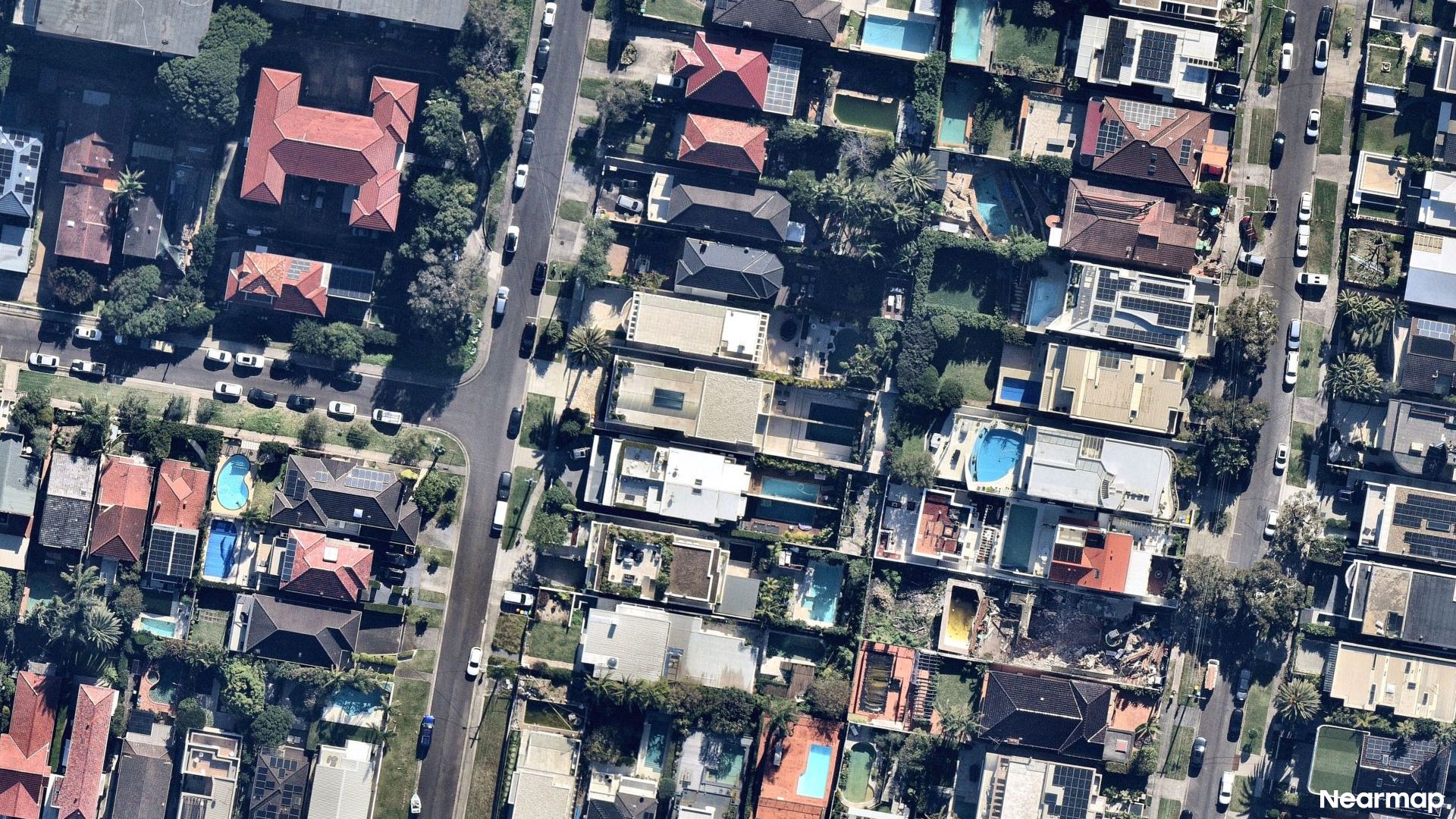 Vertical aerial view
