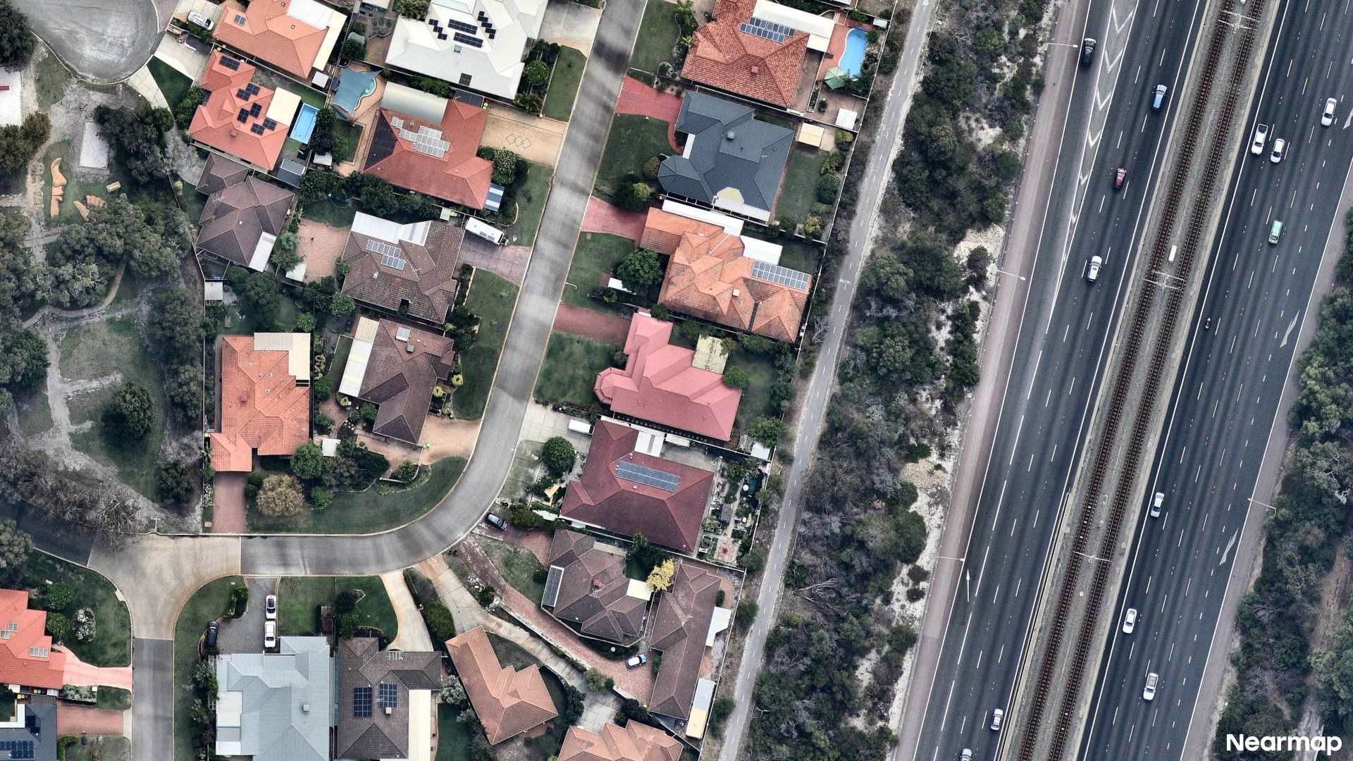 Vertical aerial view