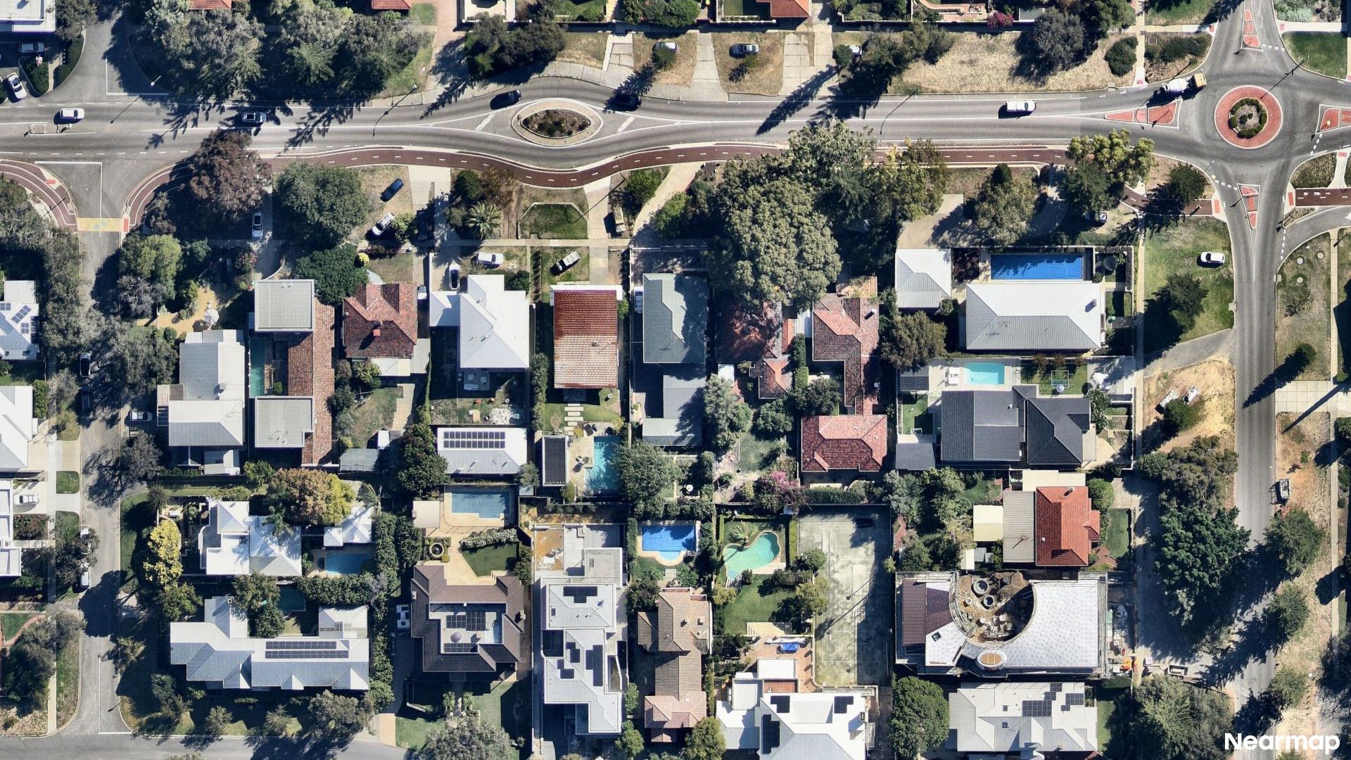 Vertical aerial view