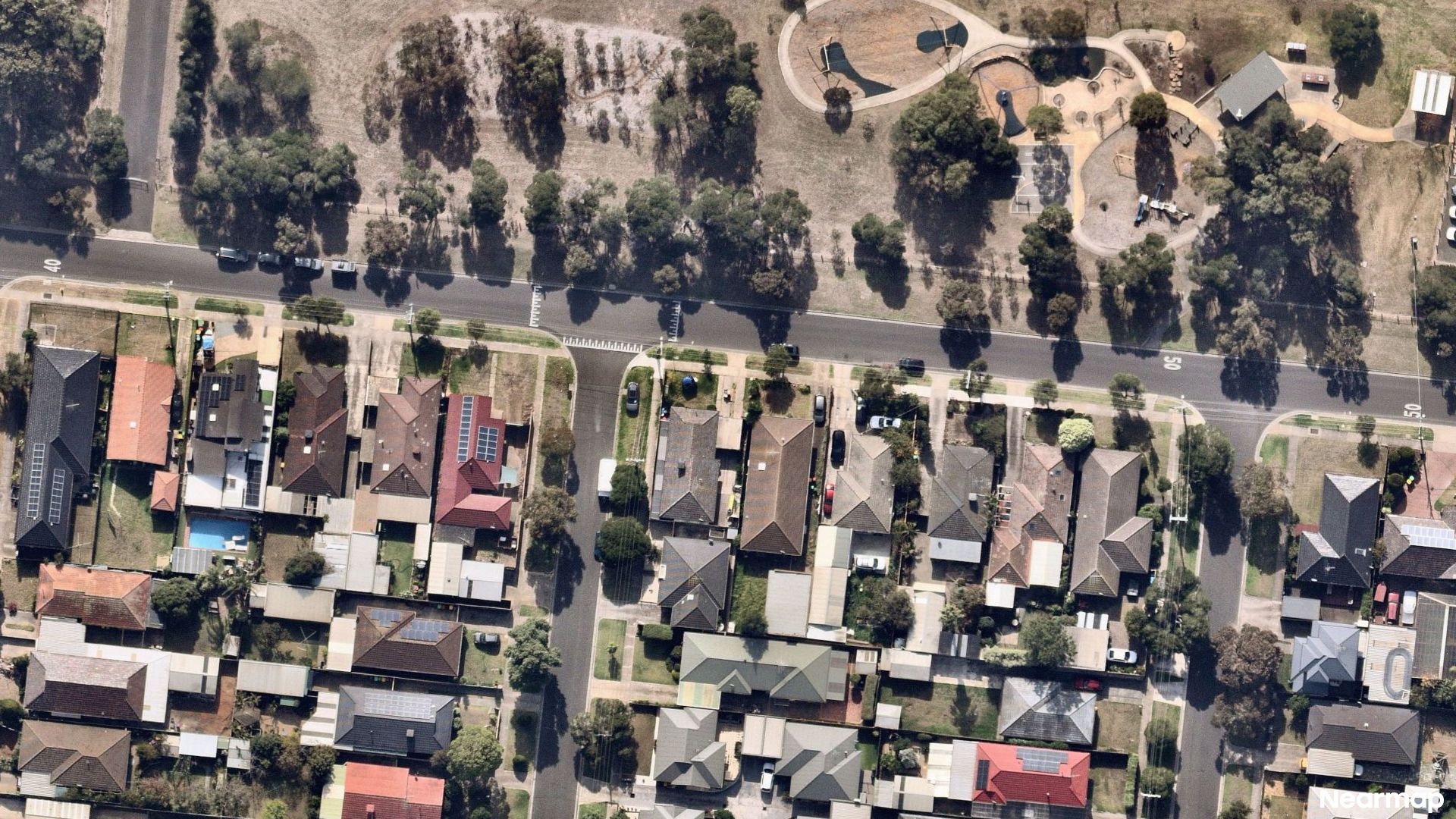Vertical aerial view