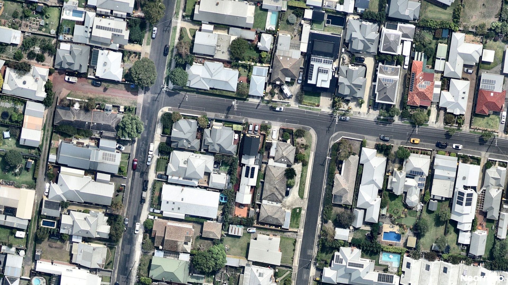 Vertical aerial view
