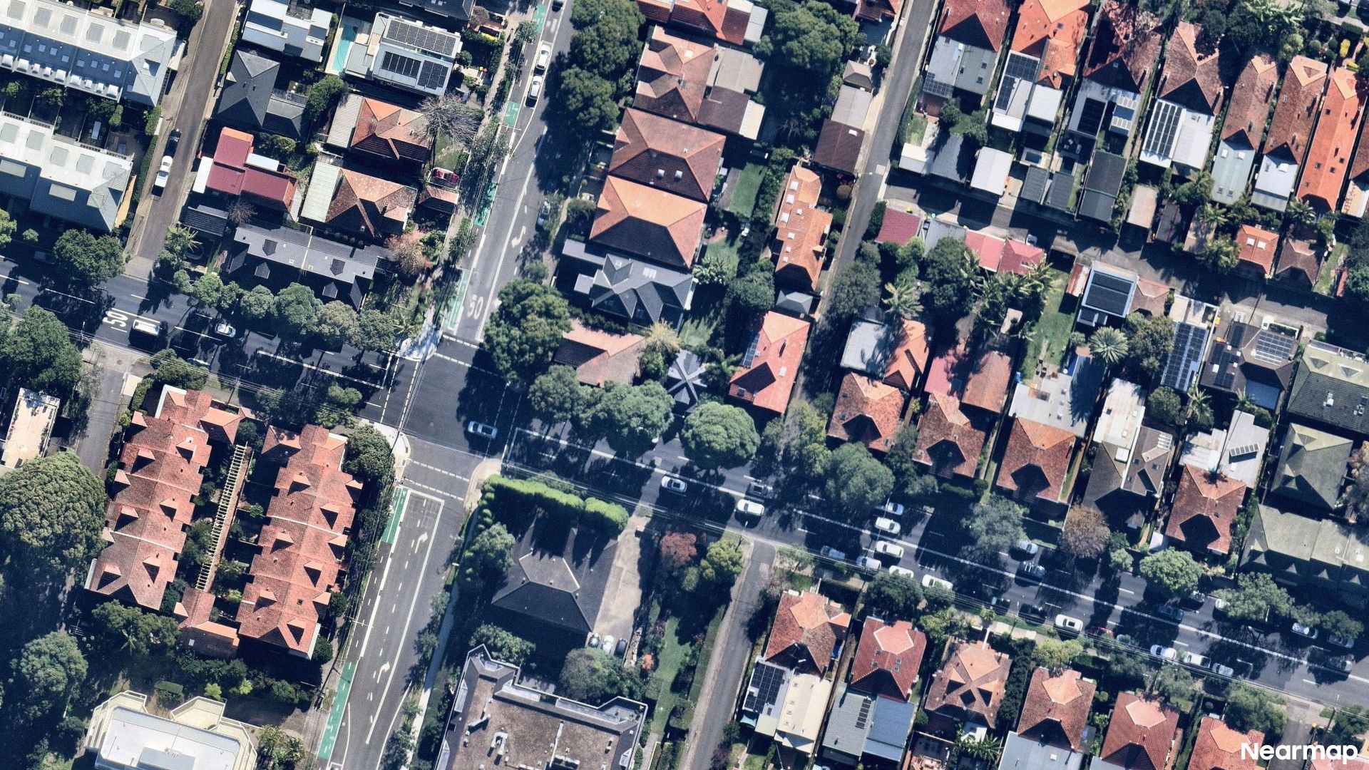 Vertical aerial view