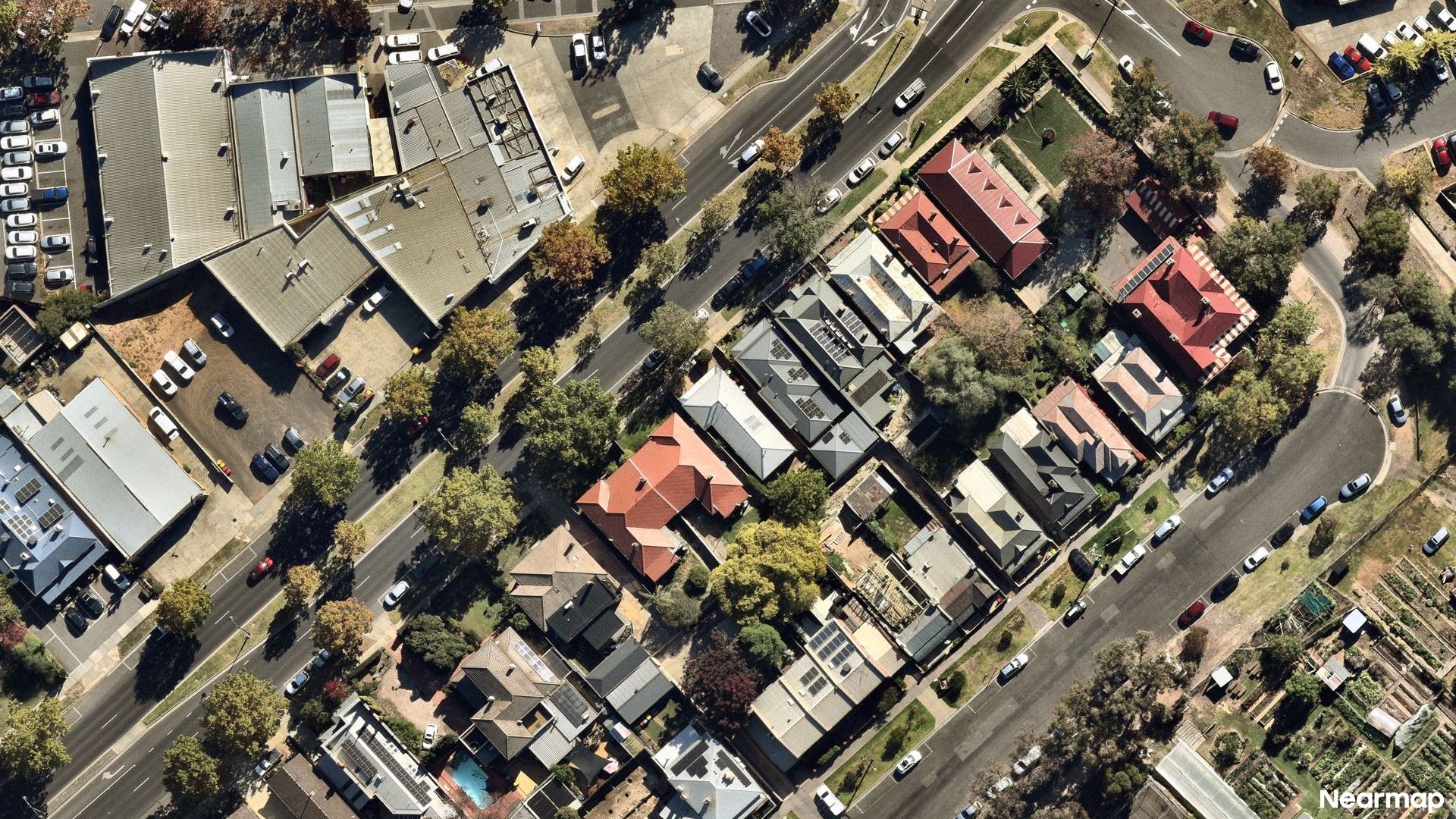 Vertical aerial view