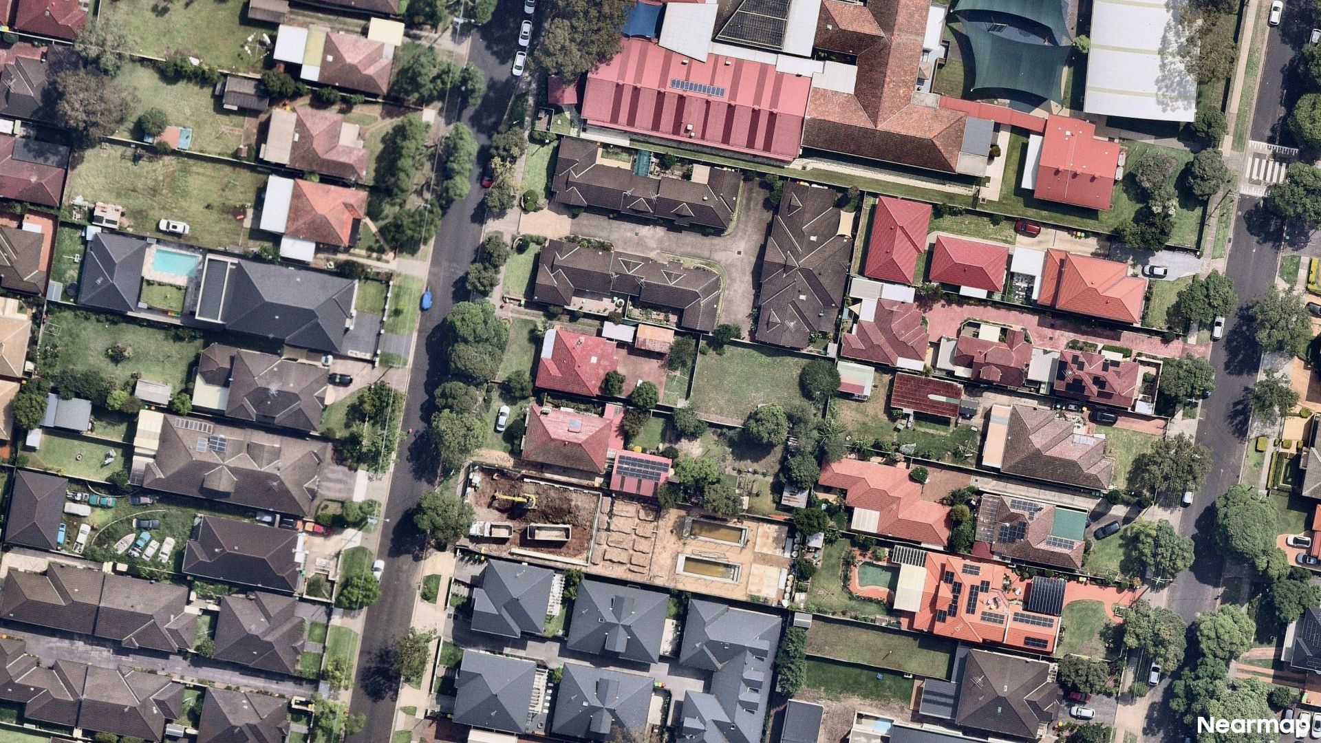 Vertical aerial view