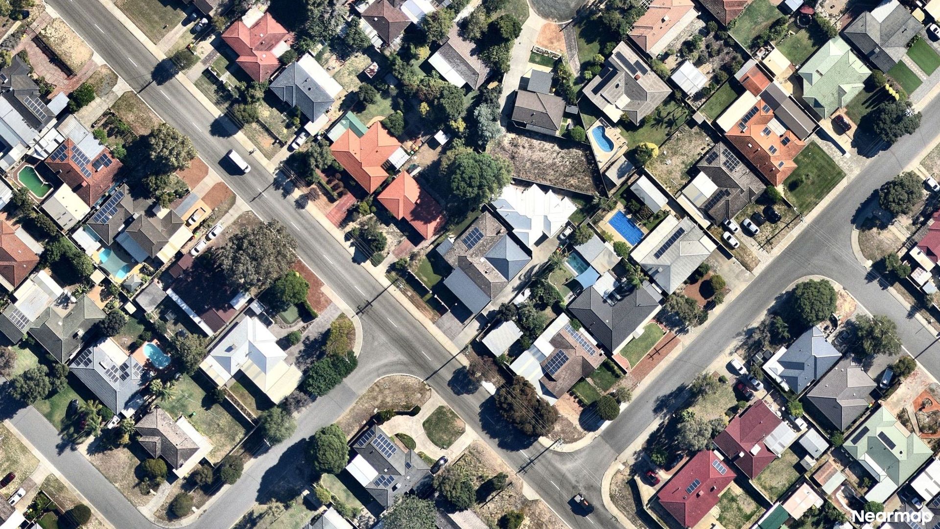 Vertical aerial view