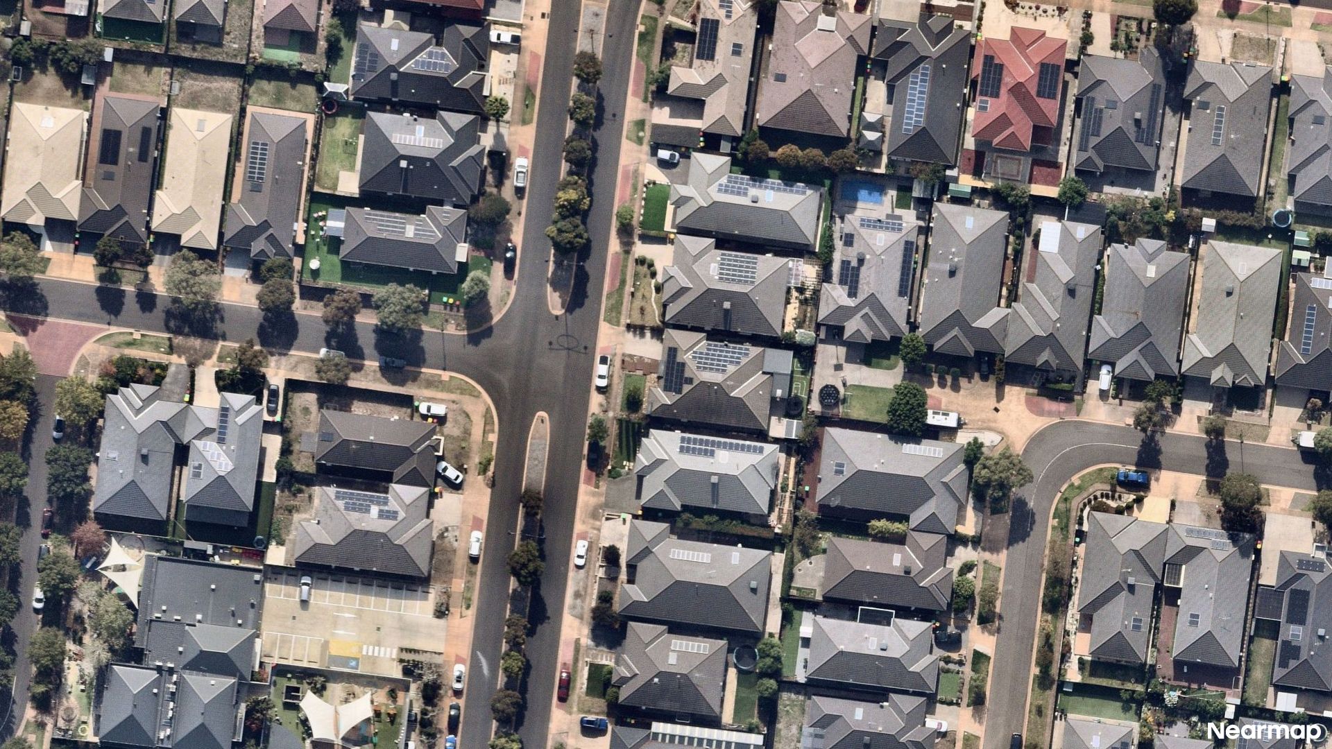Vertical aerial view