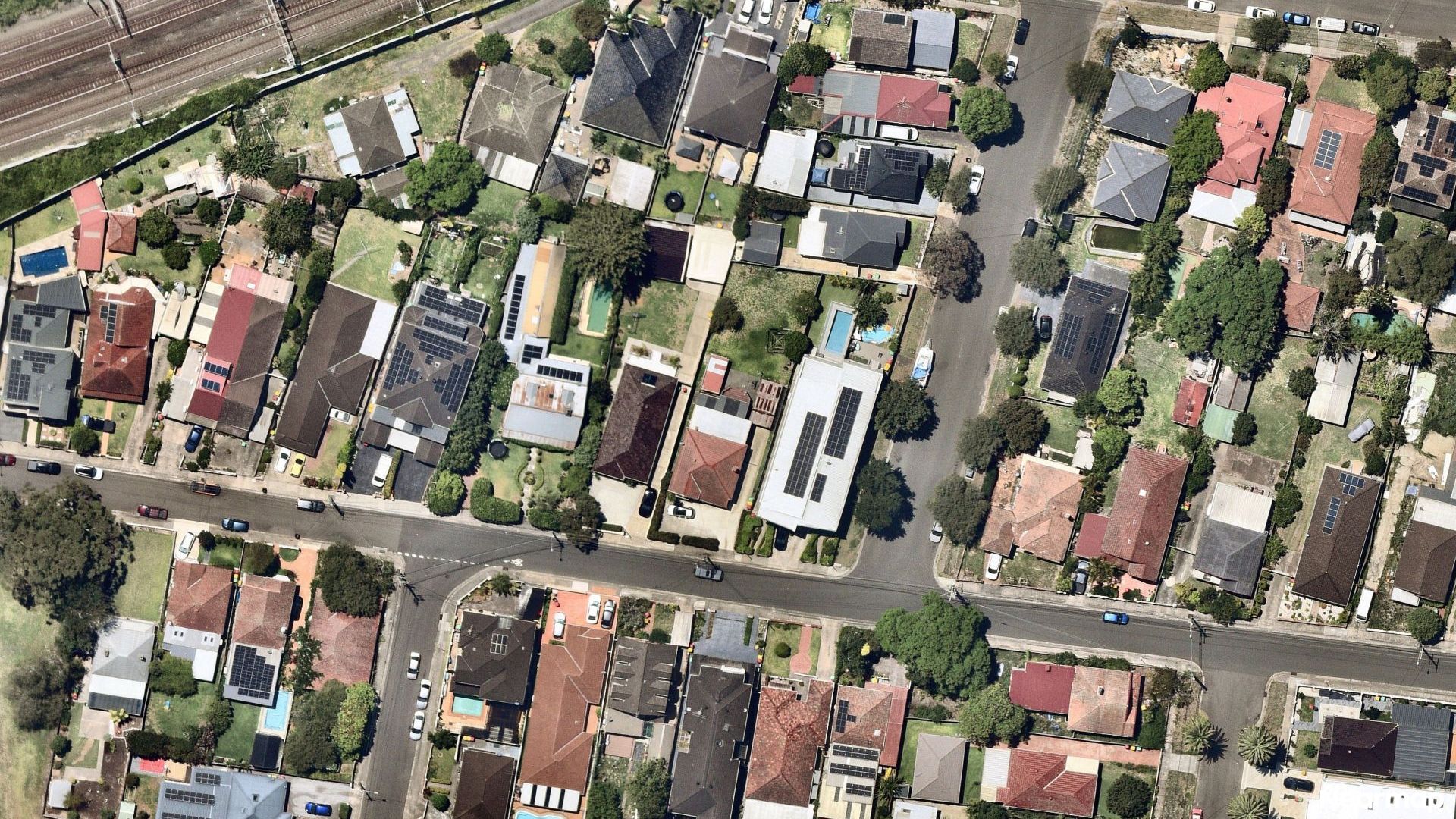 Vertical aerial view