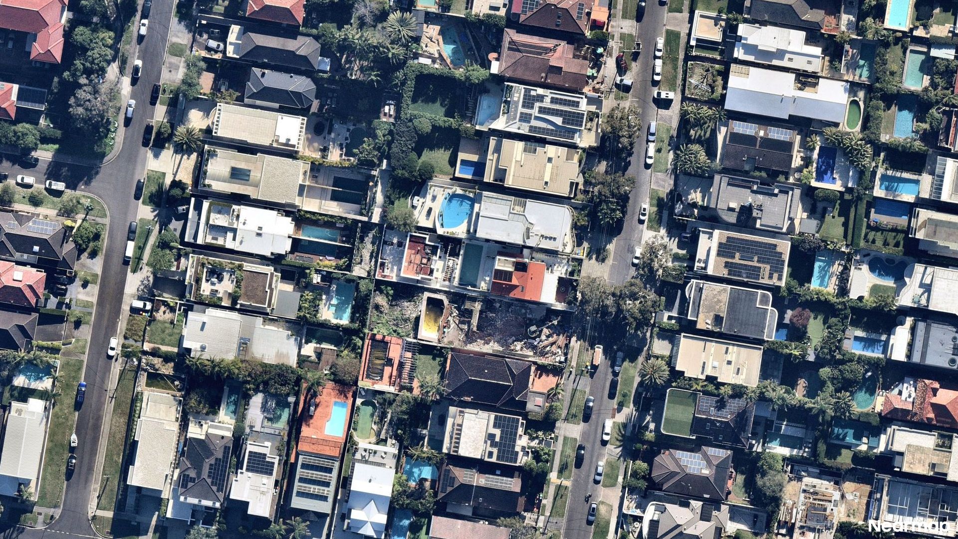 Vertical aerial view