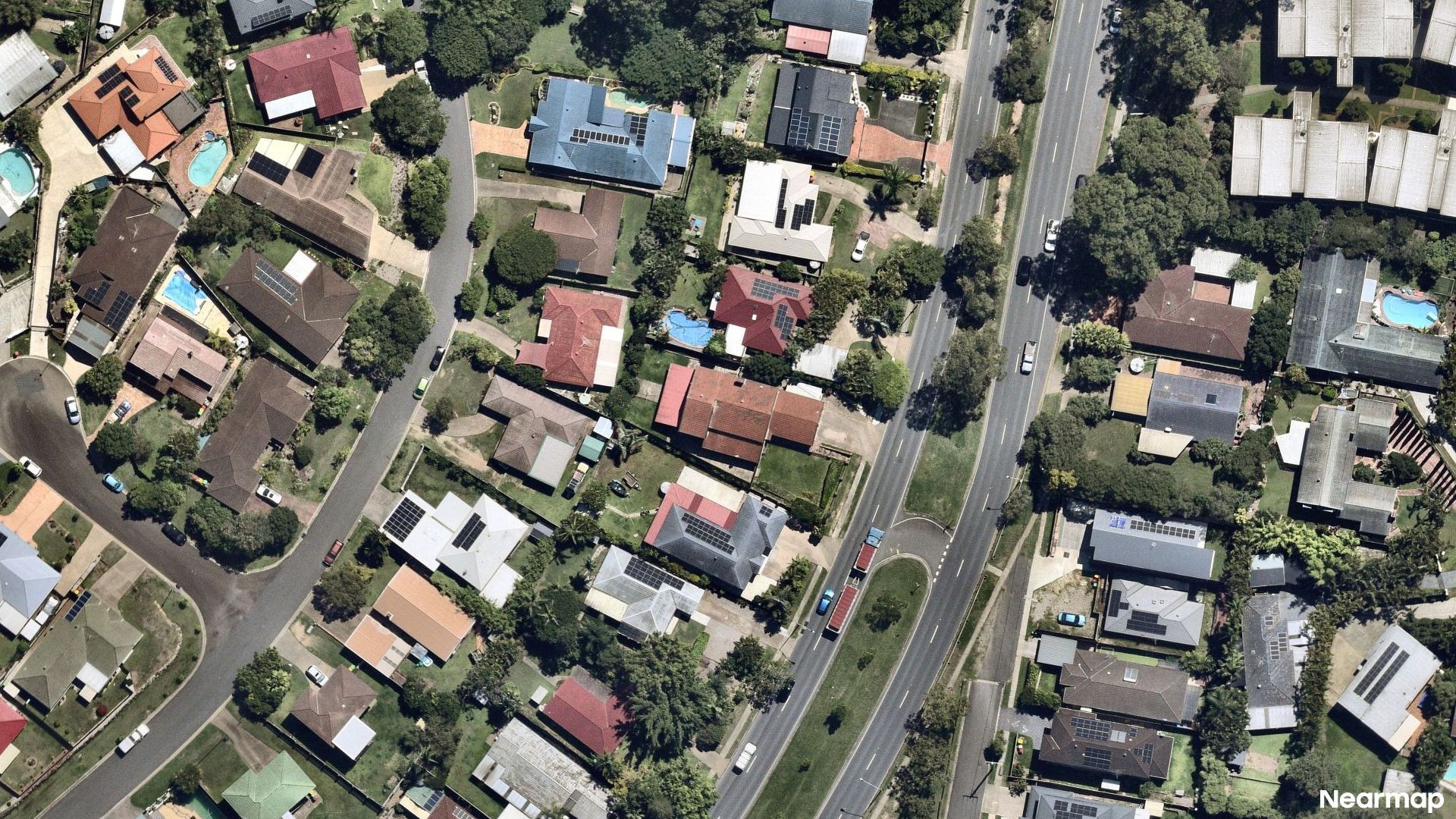Vertical aerial view