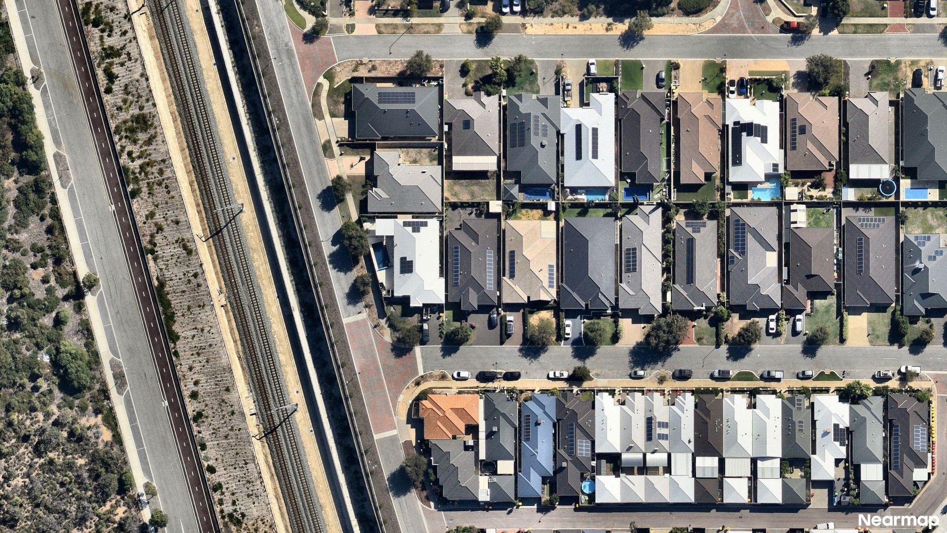 Vertical aerial view
