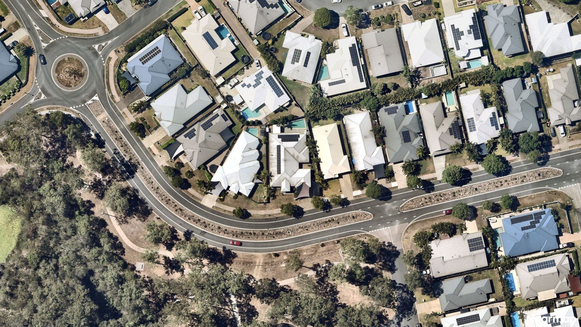 Vertical aerial view