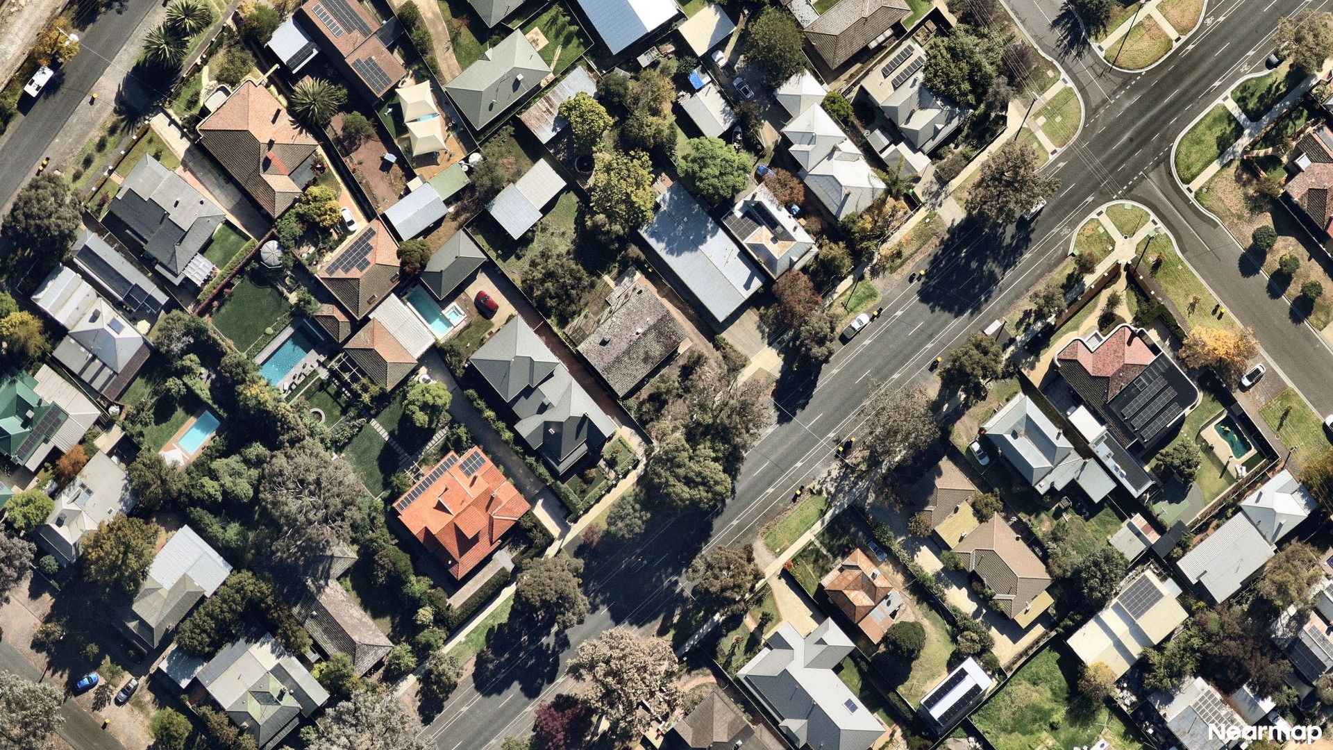 Vertical aerial view