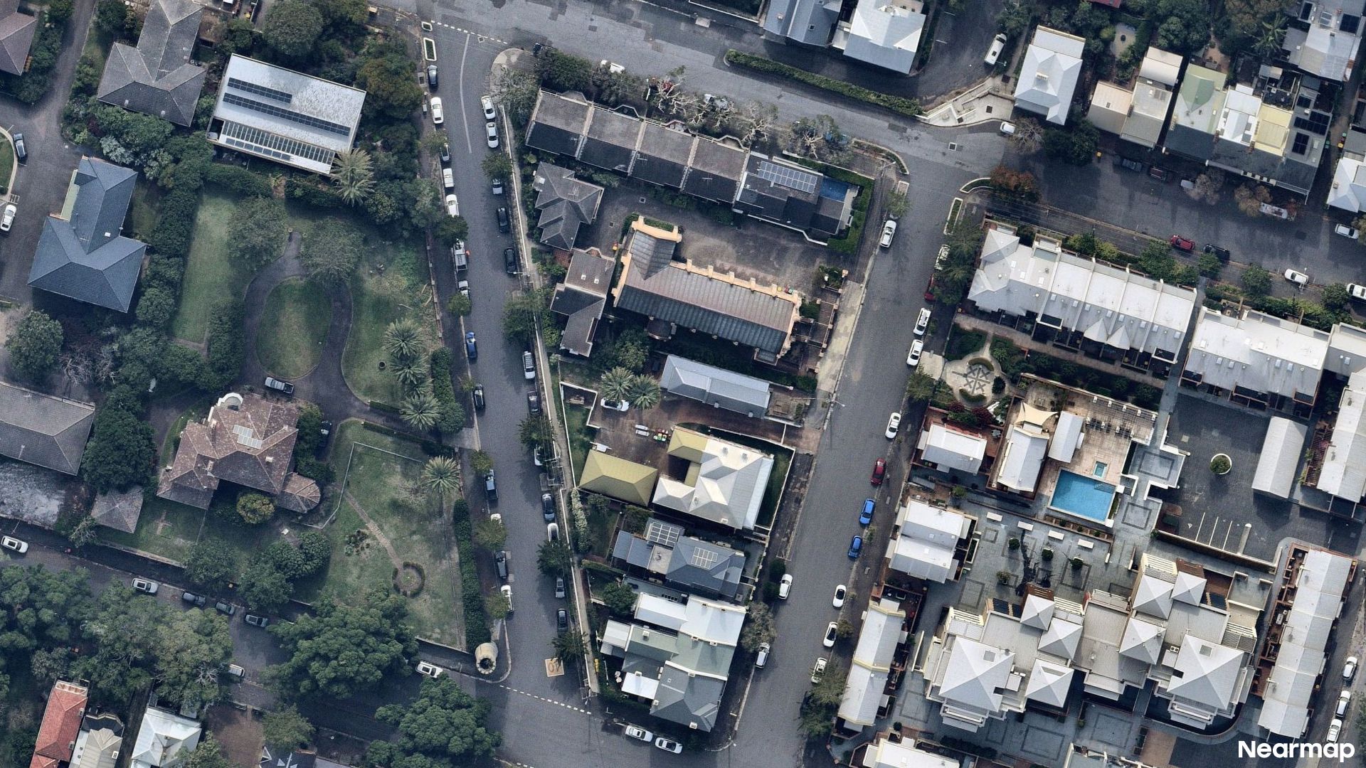 Vertical aerial view